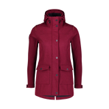 Softshell parka with fleece women's - TEXTURE wine red