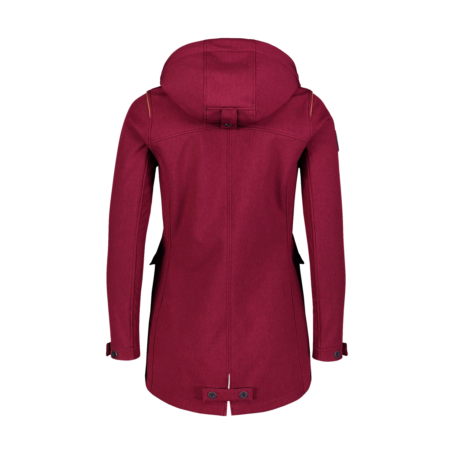 Softshell parka with fleece women's - TEXTURE wine red-5