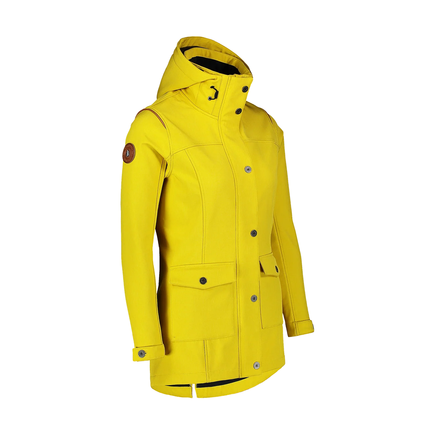 Softshell parka with fleece women's - TEXTURE yellow-2