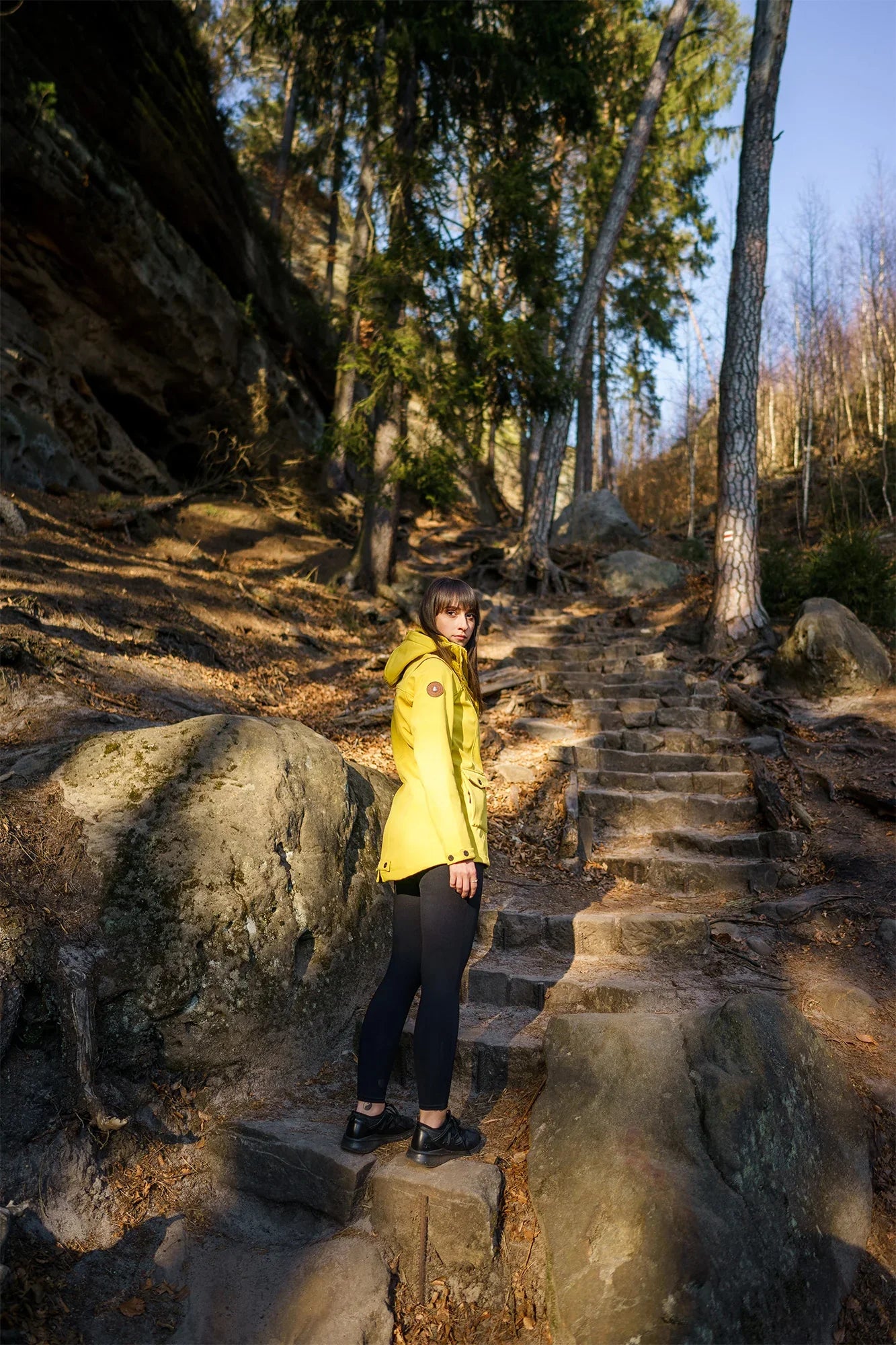 Softshell parka with fleece women's - TEXTURE yellow-5