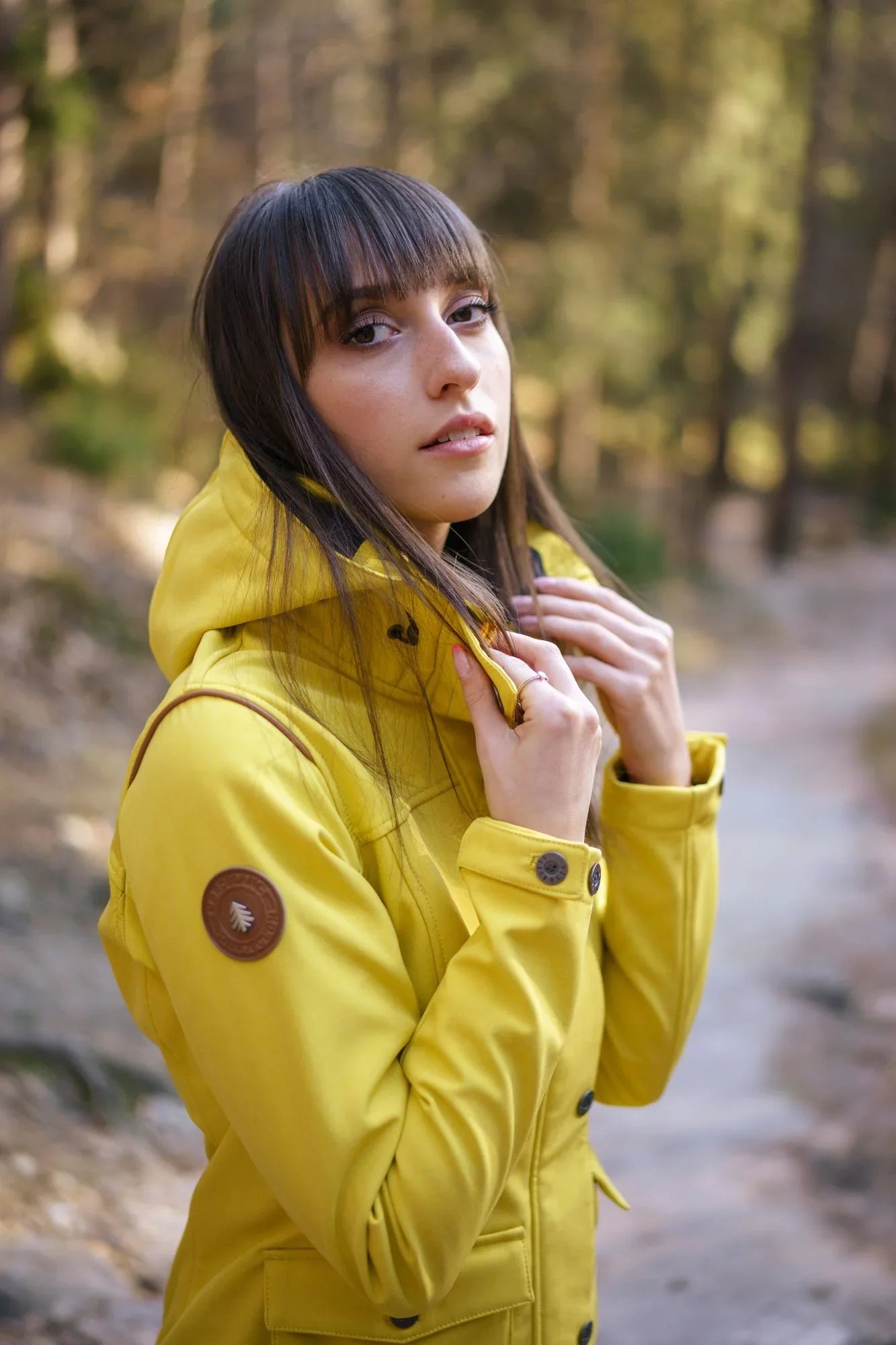 Softshell parka with fleece women's - TEXTURE yellow-7