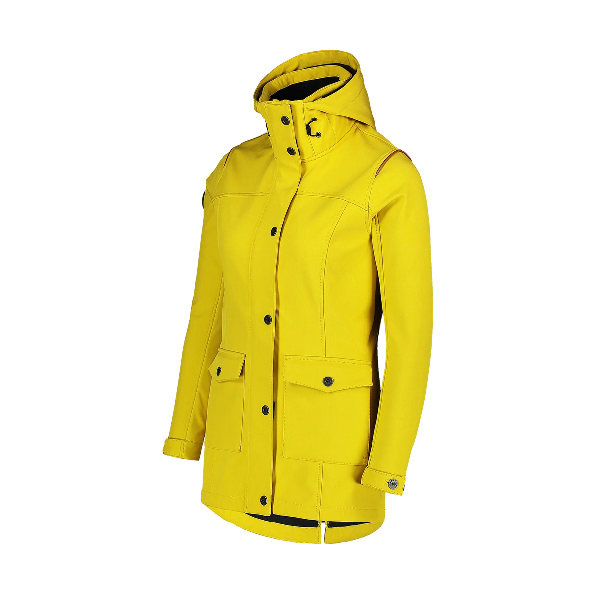 Softshell parka with fleece women's - TEXTURE yellow-8