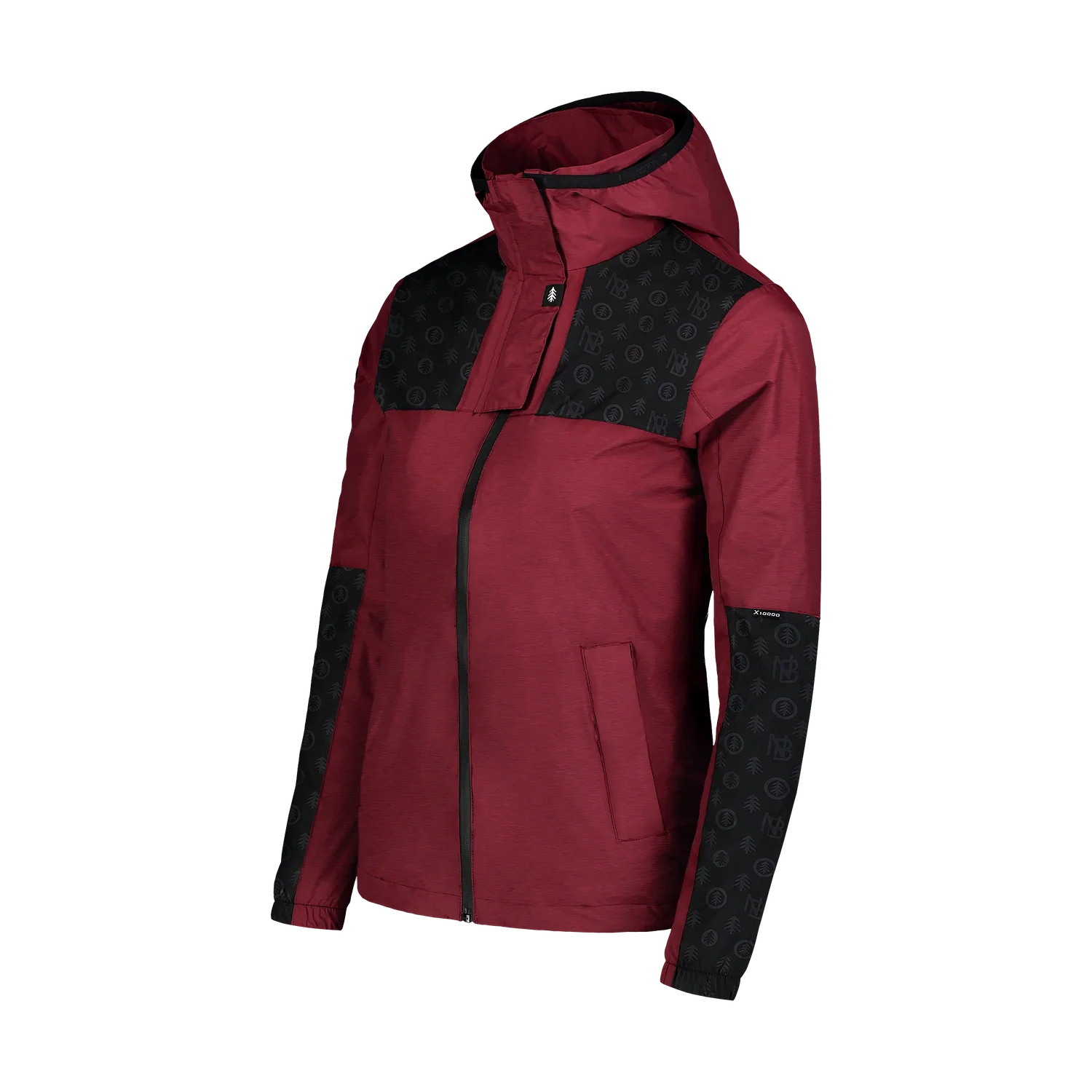 Wasserdichte Leichte- Frühling- Herbst Jacke Damen - PICTURE weinrot-3