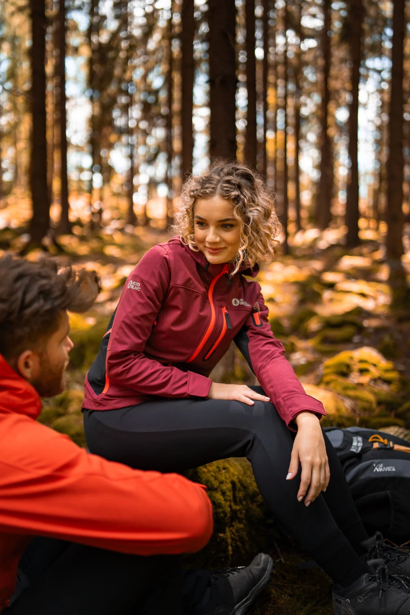Light softshell jacket women's - PERFORMANCE wine red-4