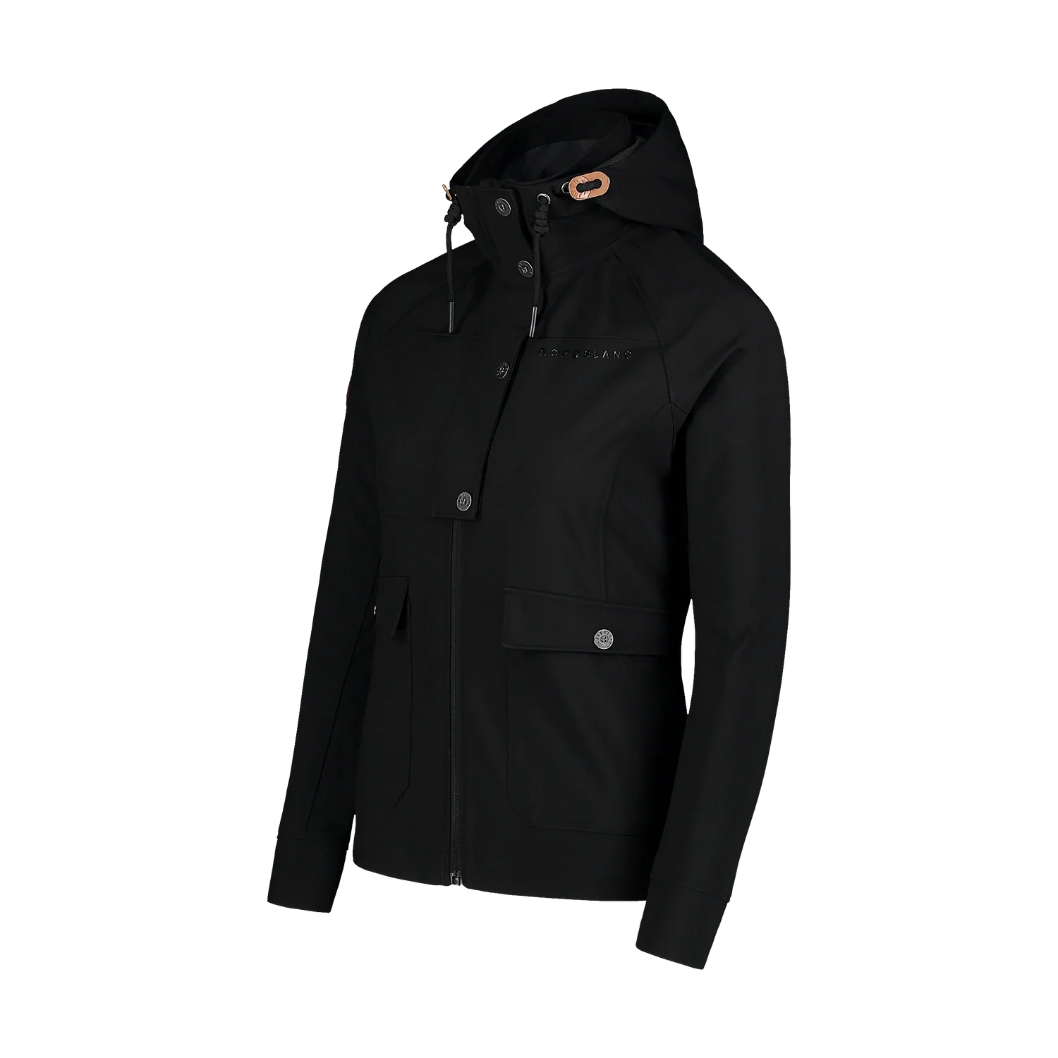Vodootporna lahka softshell jakna ženska - LIGHT-HEARTED črna-3