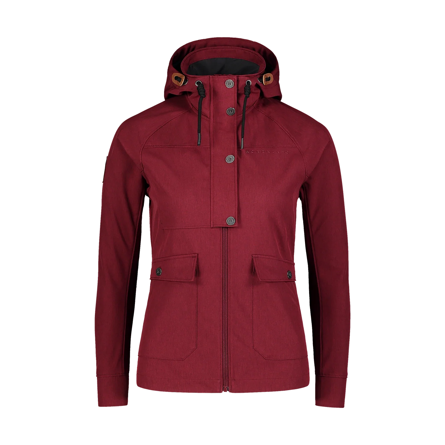 Waterproof light softshell jacket women's - LIGHT-HEARTED wine red