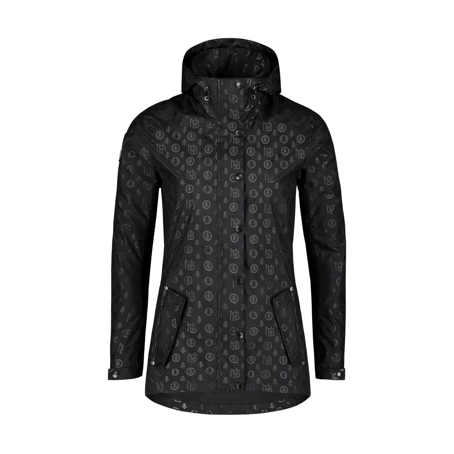 Waterproof light parka women's - GUTS black-1