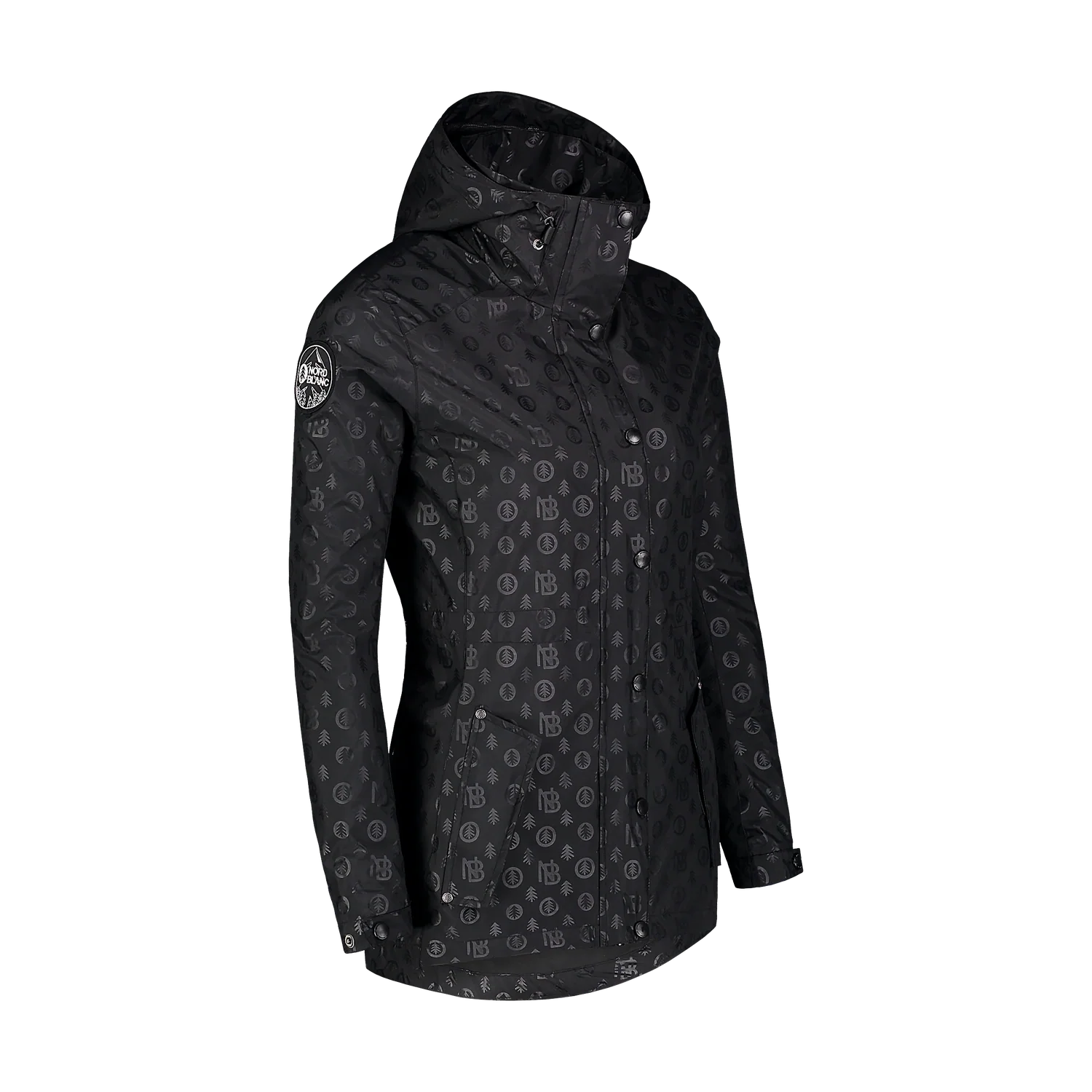 Waterproof light parka women's - GUTS black-2
