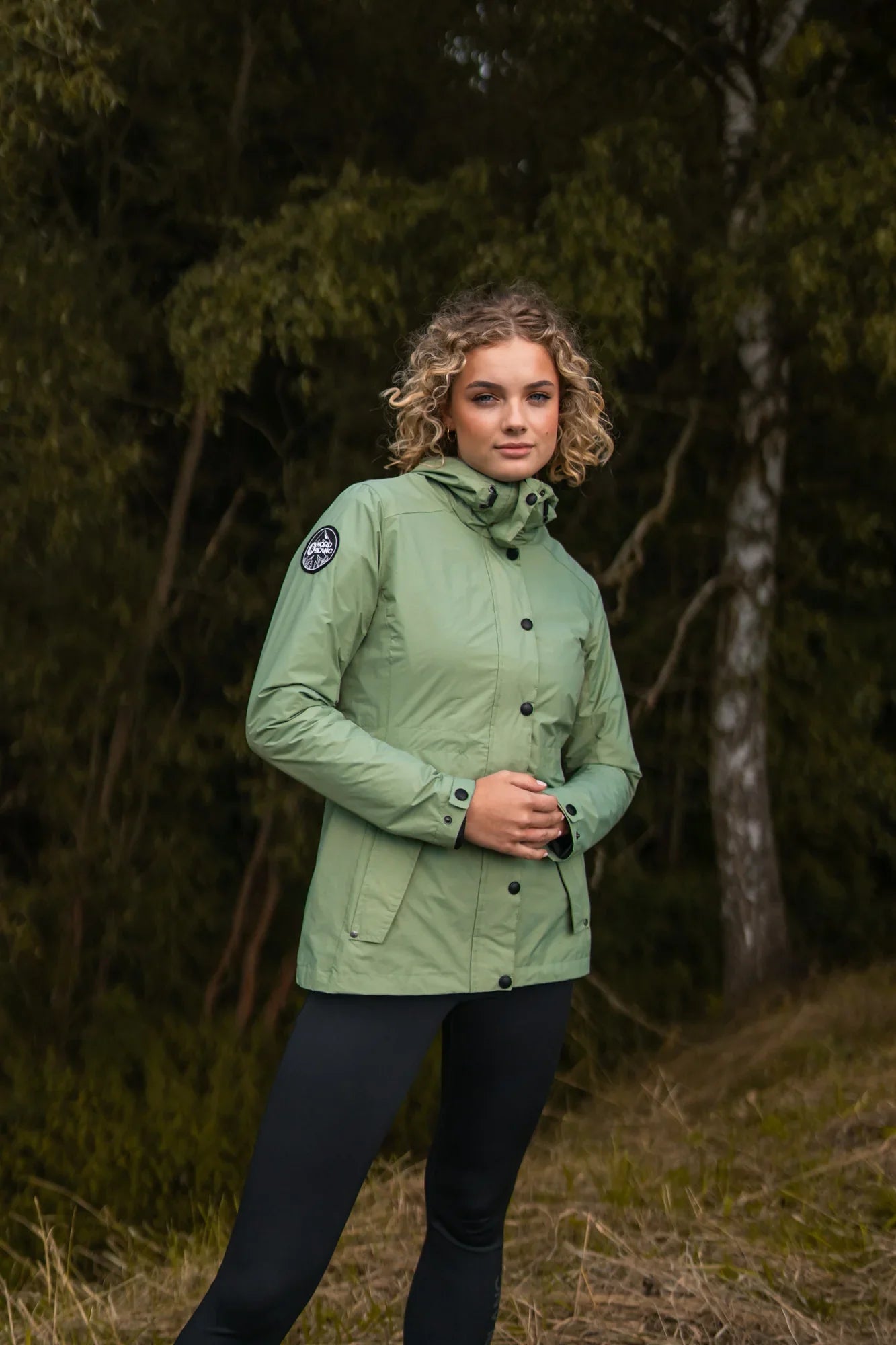 Waterproof light parka women's - GUTS green-3