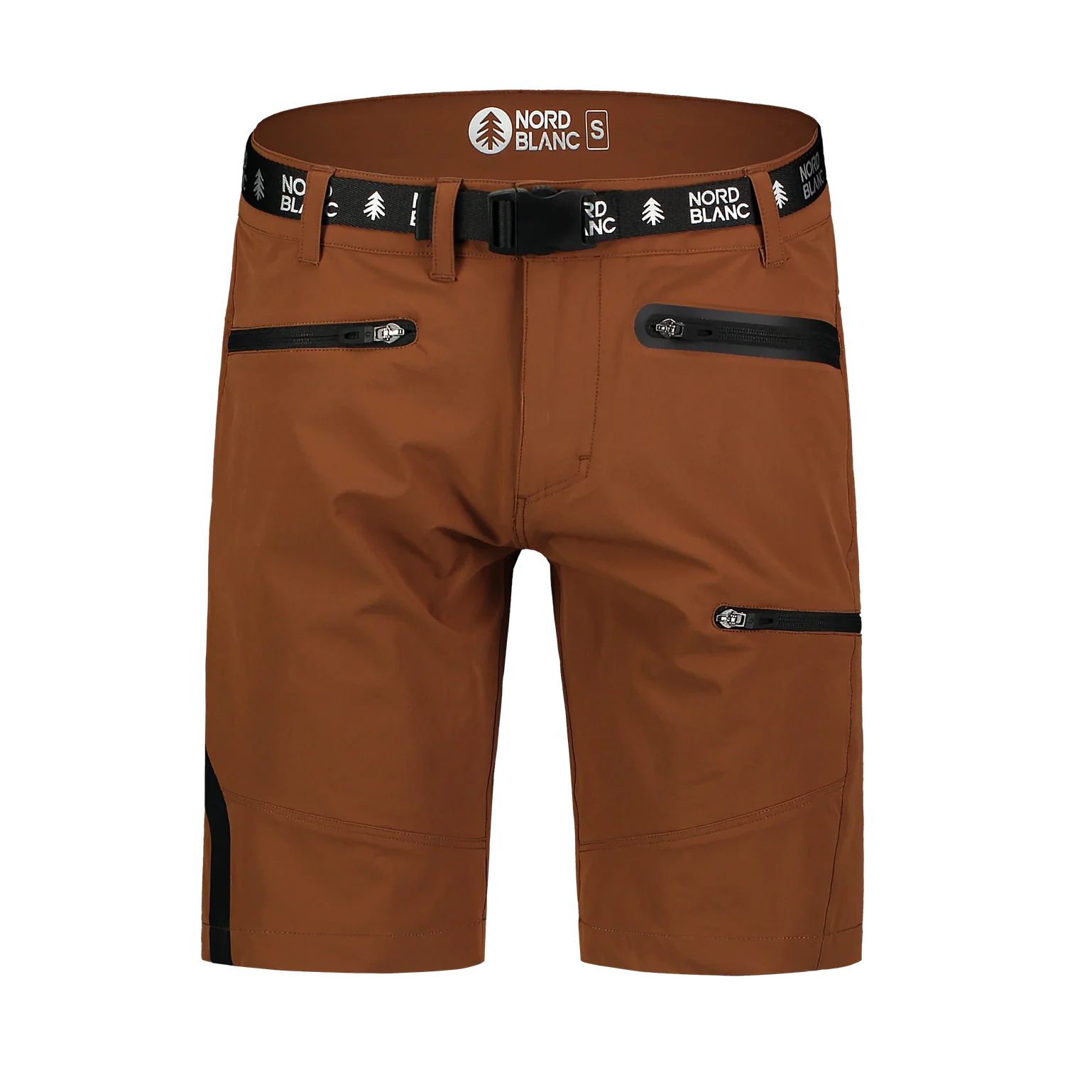 Outdoorové kraťasy pánske - ZIPPED hnedé-1