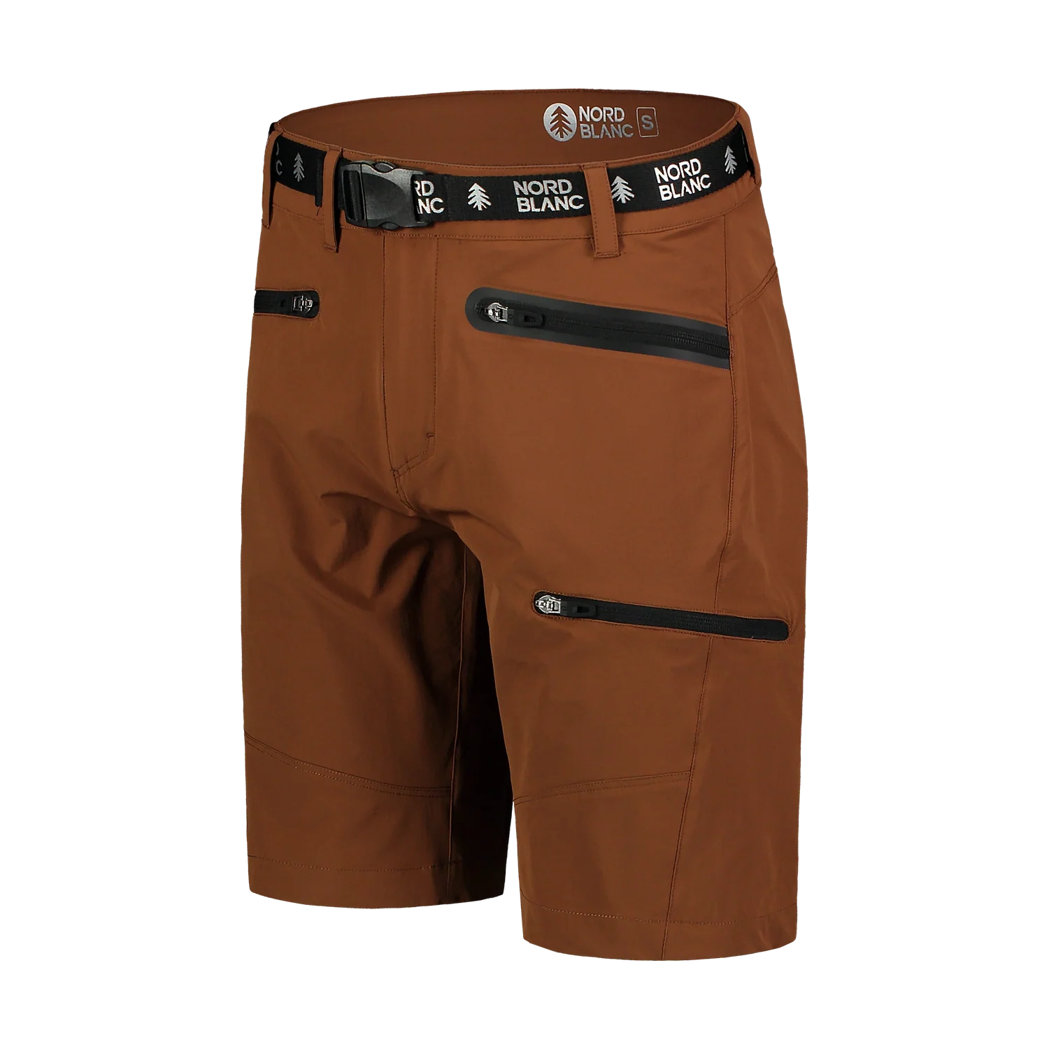 Outdoorové kraťasy pánske - ZIPPED hnedé-2