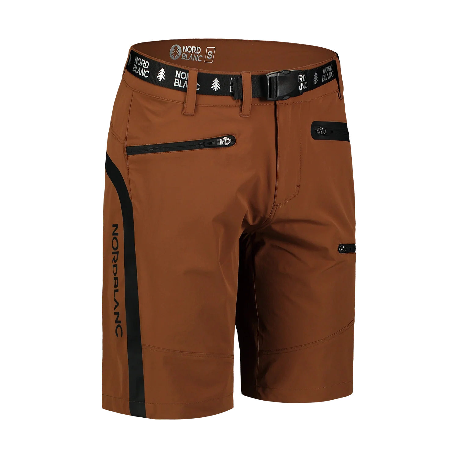 Outdoorové kraťasy pánske - ZIPPED hnedé-3