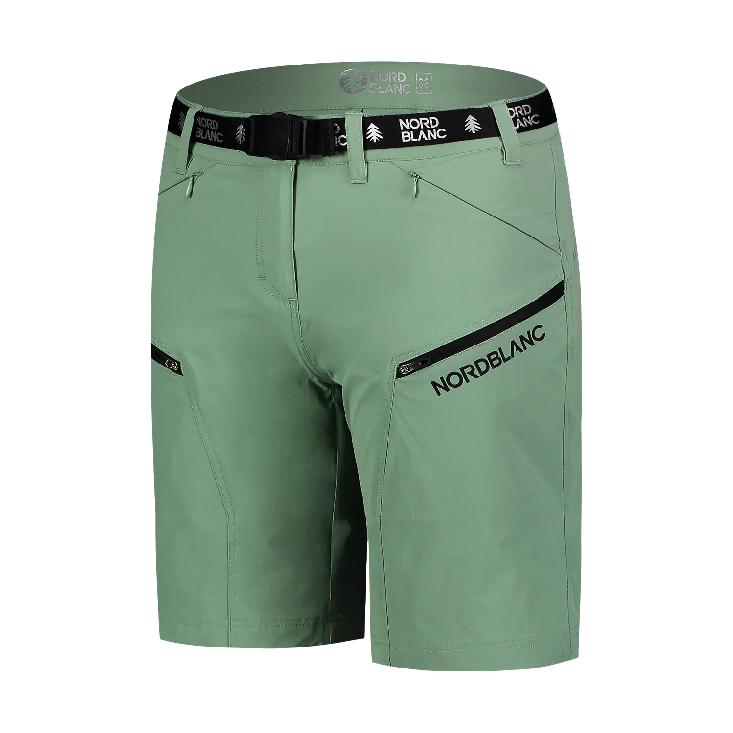 Pantaloni scurți outdoor pentru femei - PASSAGE verzi-2