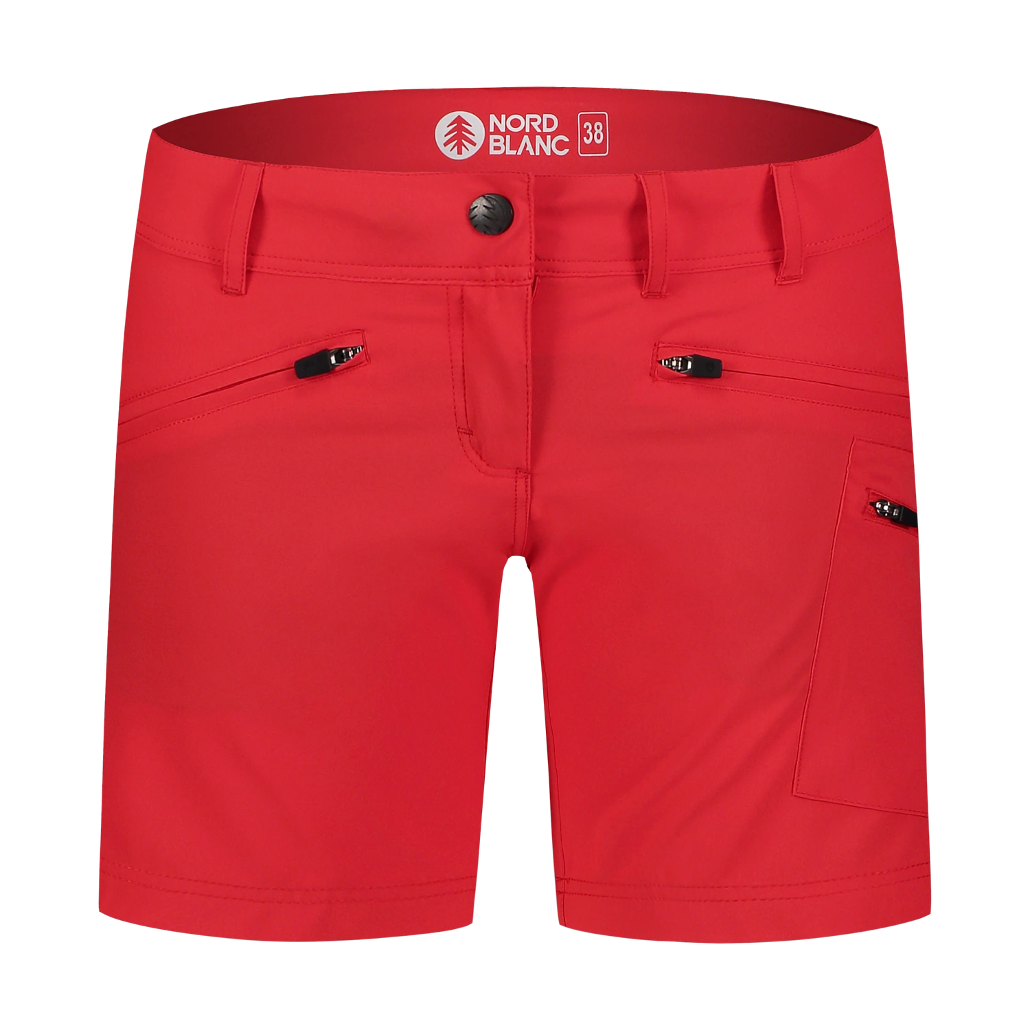 Light outdoor shorts women's - MOSS red-1