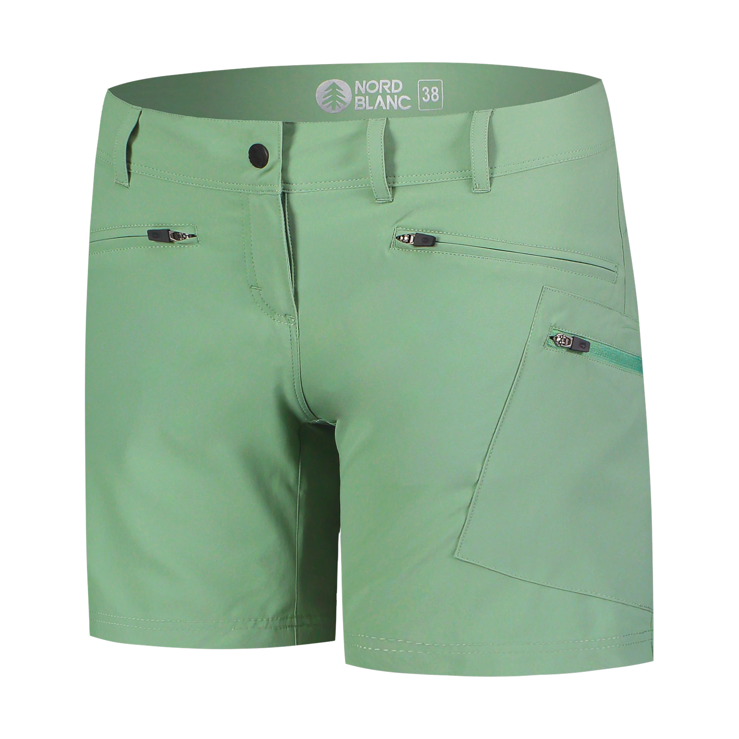 Pantaloni scurți ușori outdoor pentru femei - MOSS verzi-2