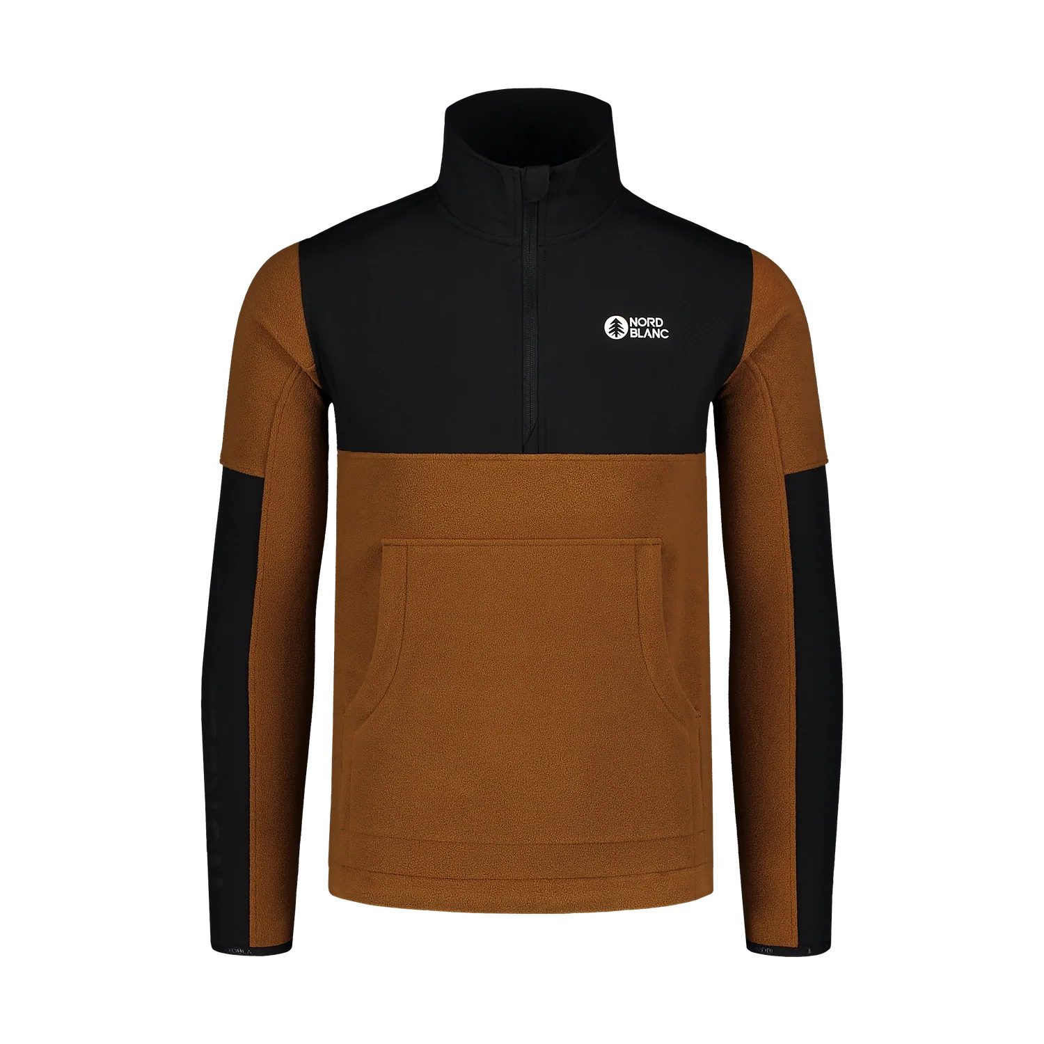 Light fleece jacket men's - DRIP brown