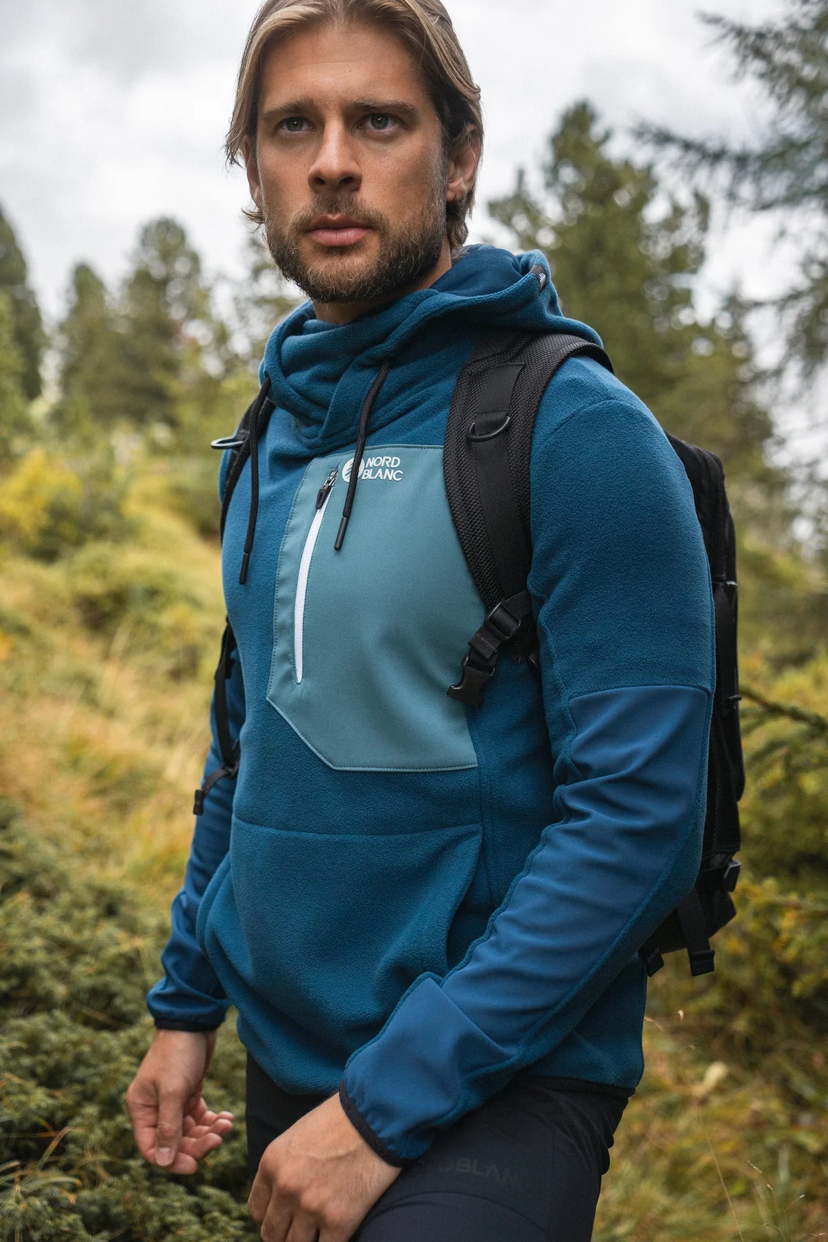 Leichte- Fleecejacke Herren - MARKED blau-3
