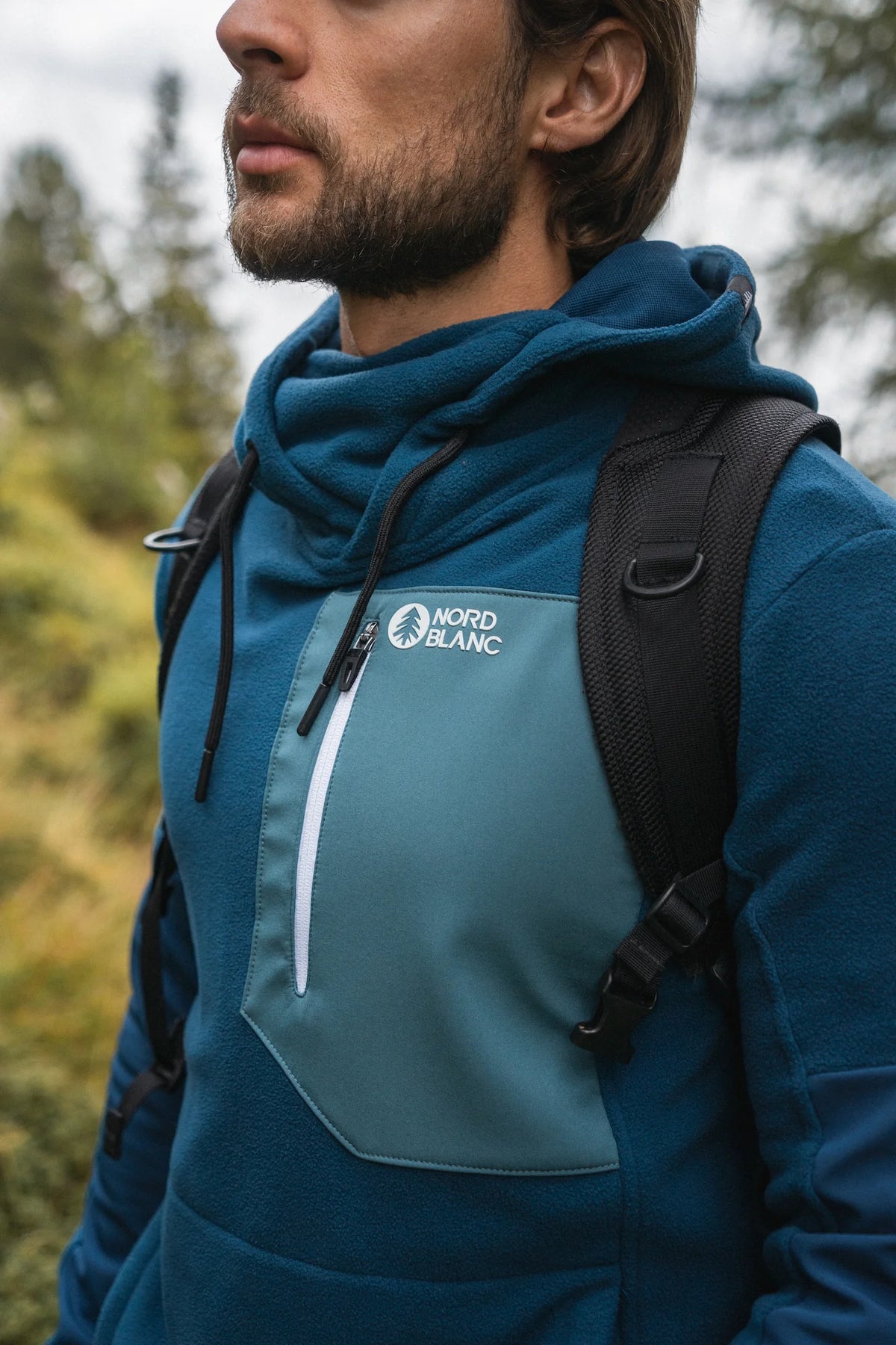 Leichte- Fleecejacke Herren - MARKED blau-4