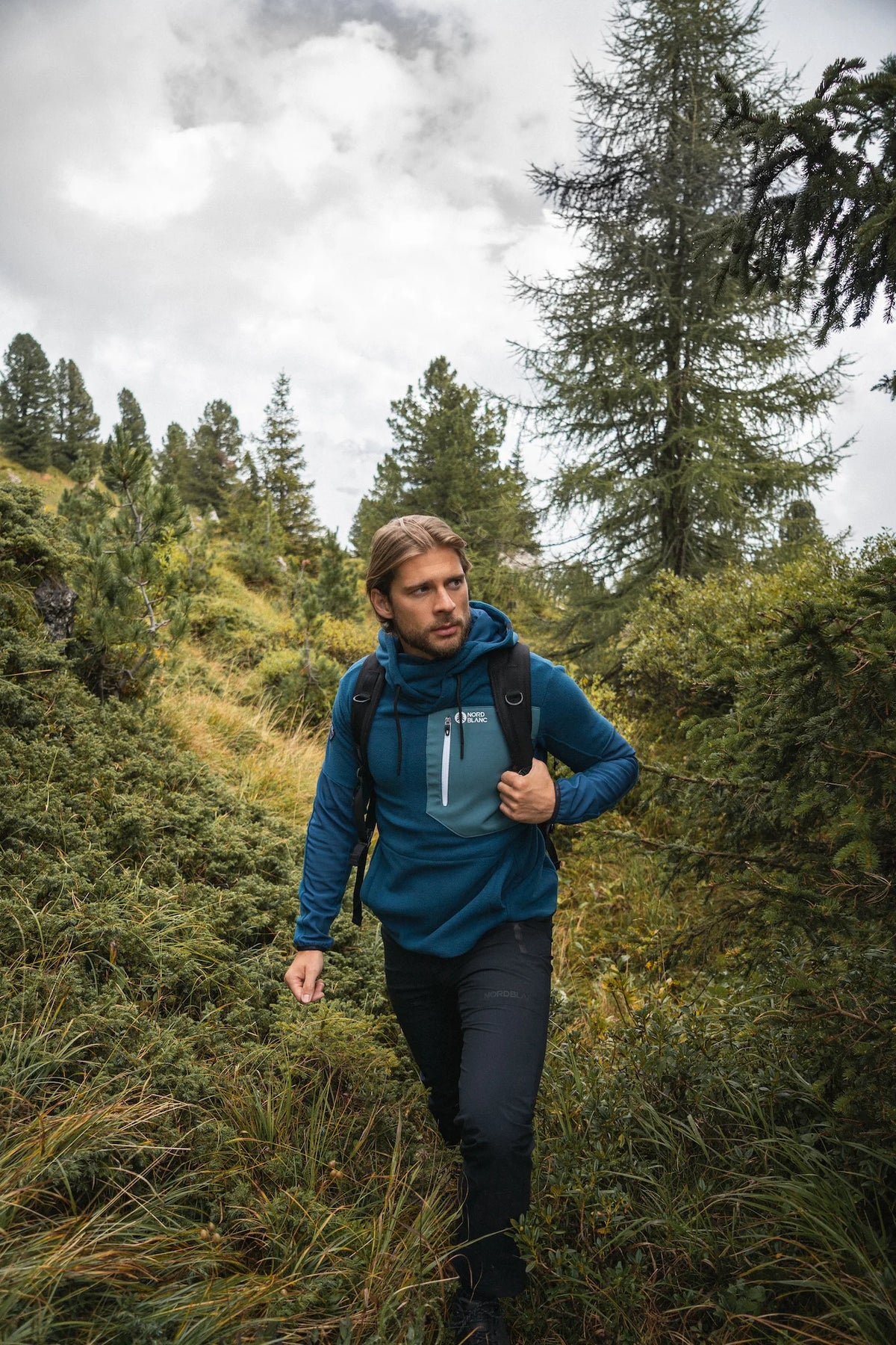 Leichte- Fleecejacke Herren - MARKED blau-5