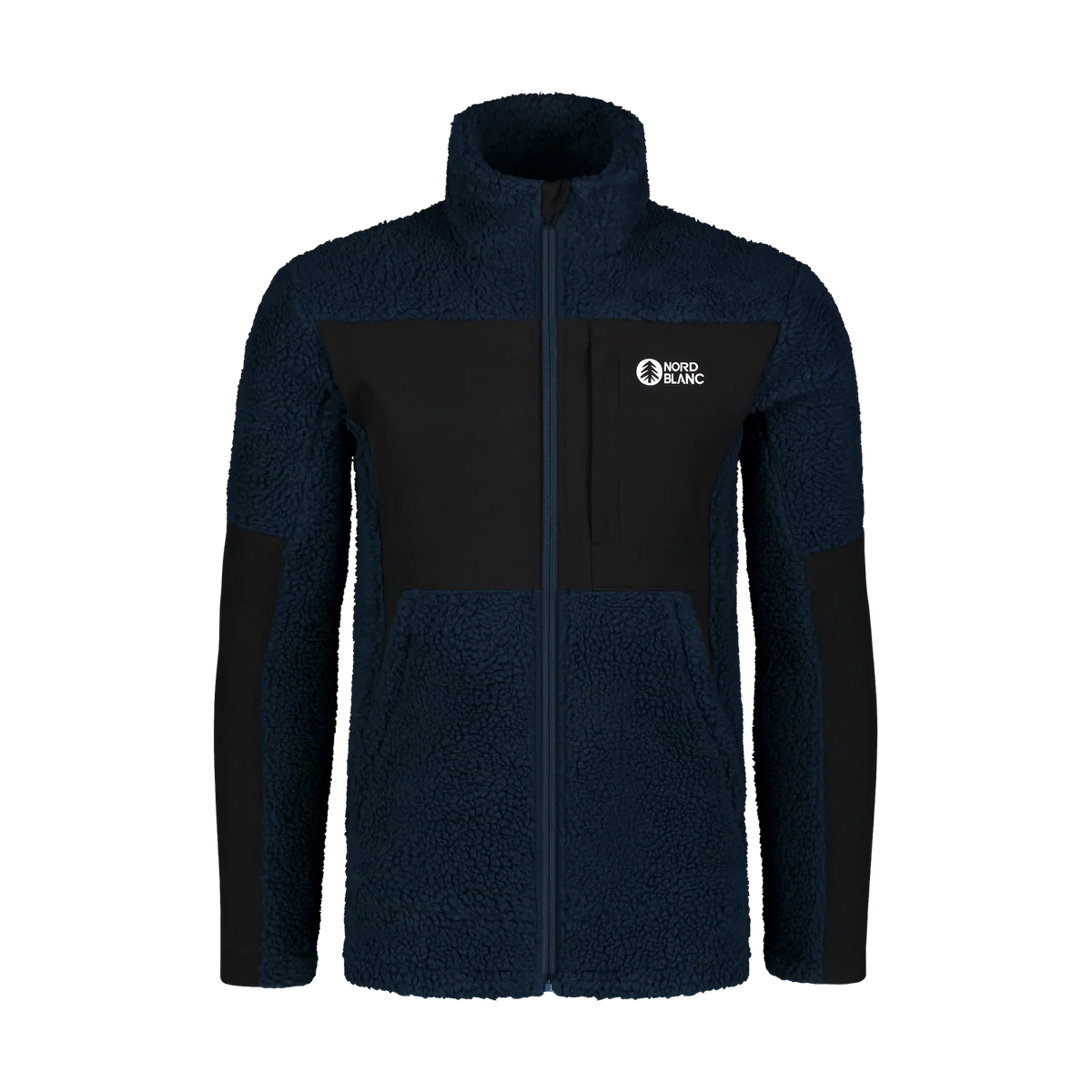 Sherpa fleece jacket men's - GLEAMY blue