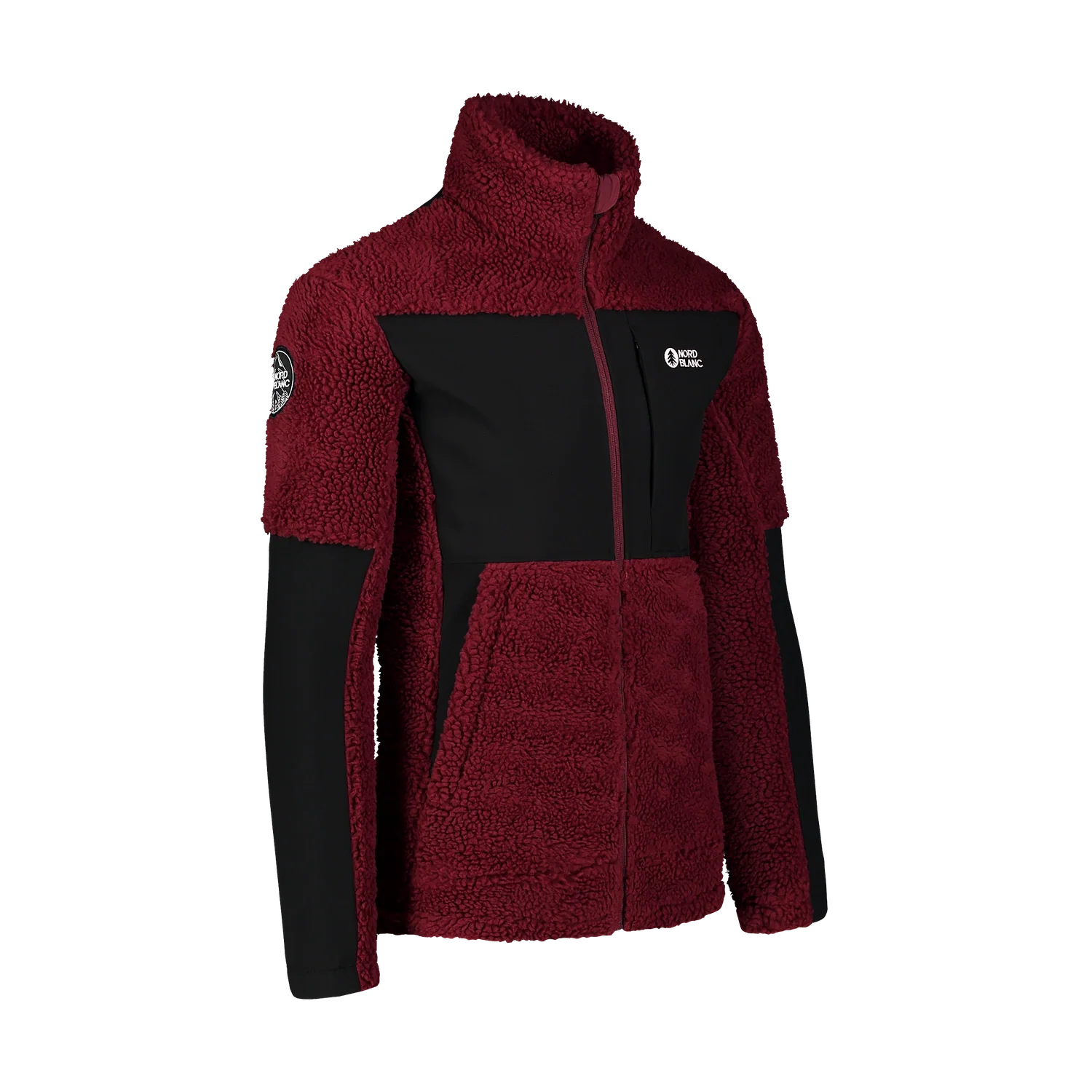 Sherpa fleece bunda pánska - GLEAMY vínová-2