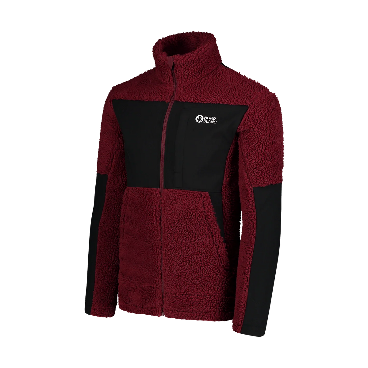 Sherpa fleece bunda pánska - GLEAMY vínová-3