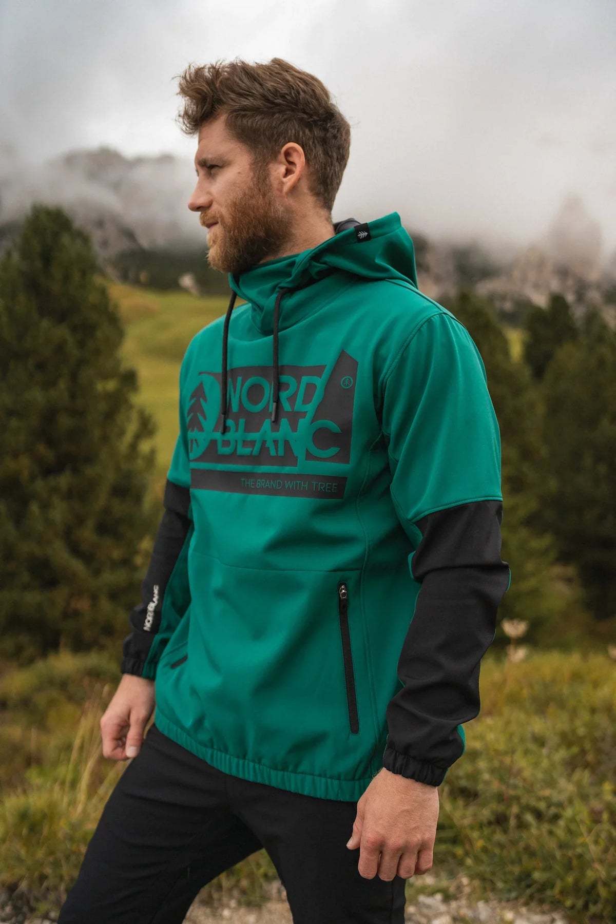 Softshell-Sweatshirt Herren - DECOMPOSED grün-3