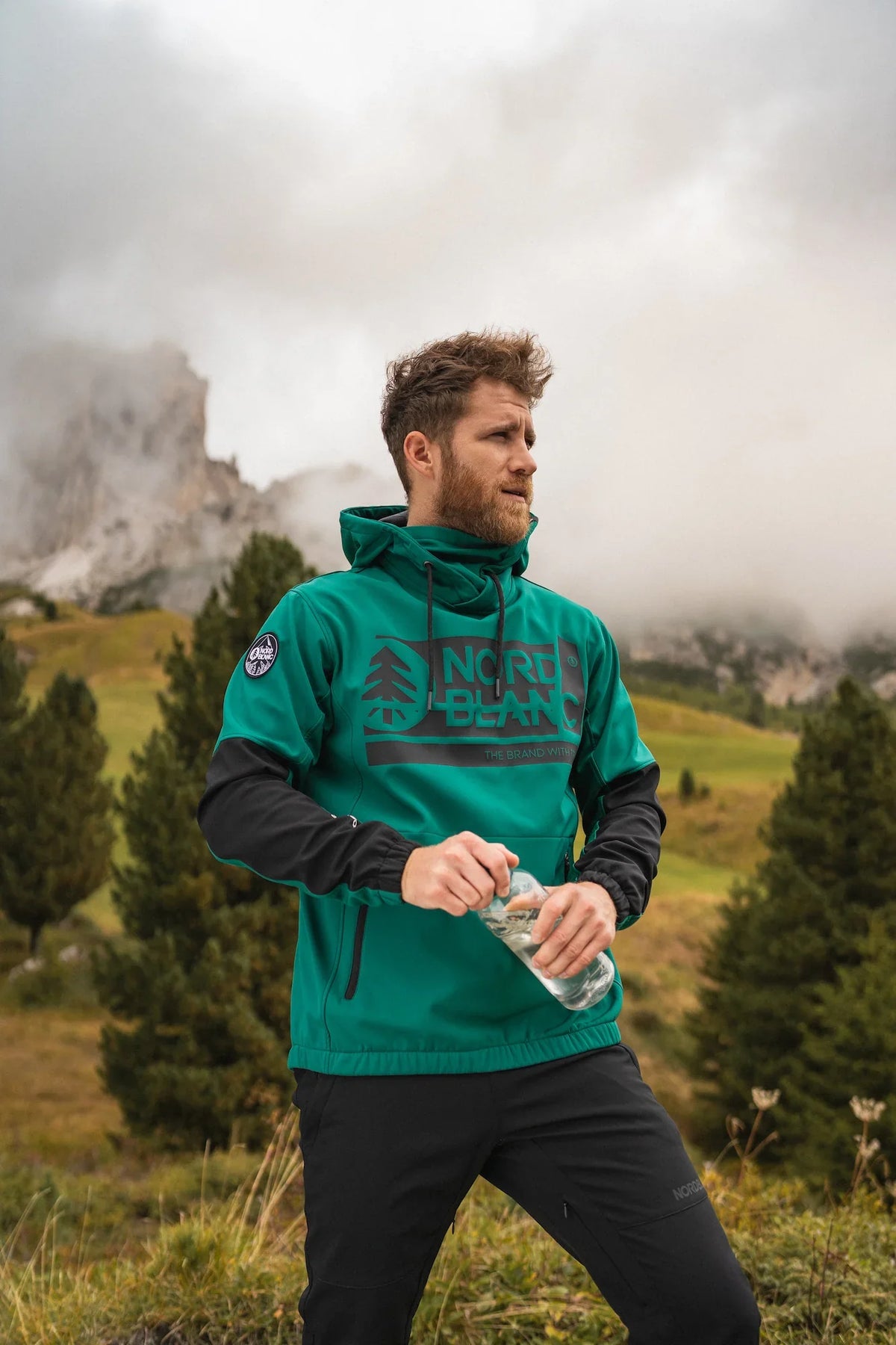 Softshell-Sweatshirt Herren - DECOMPOSED grün-4