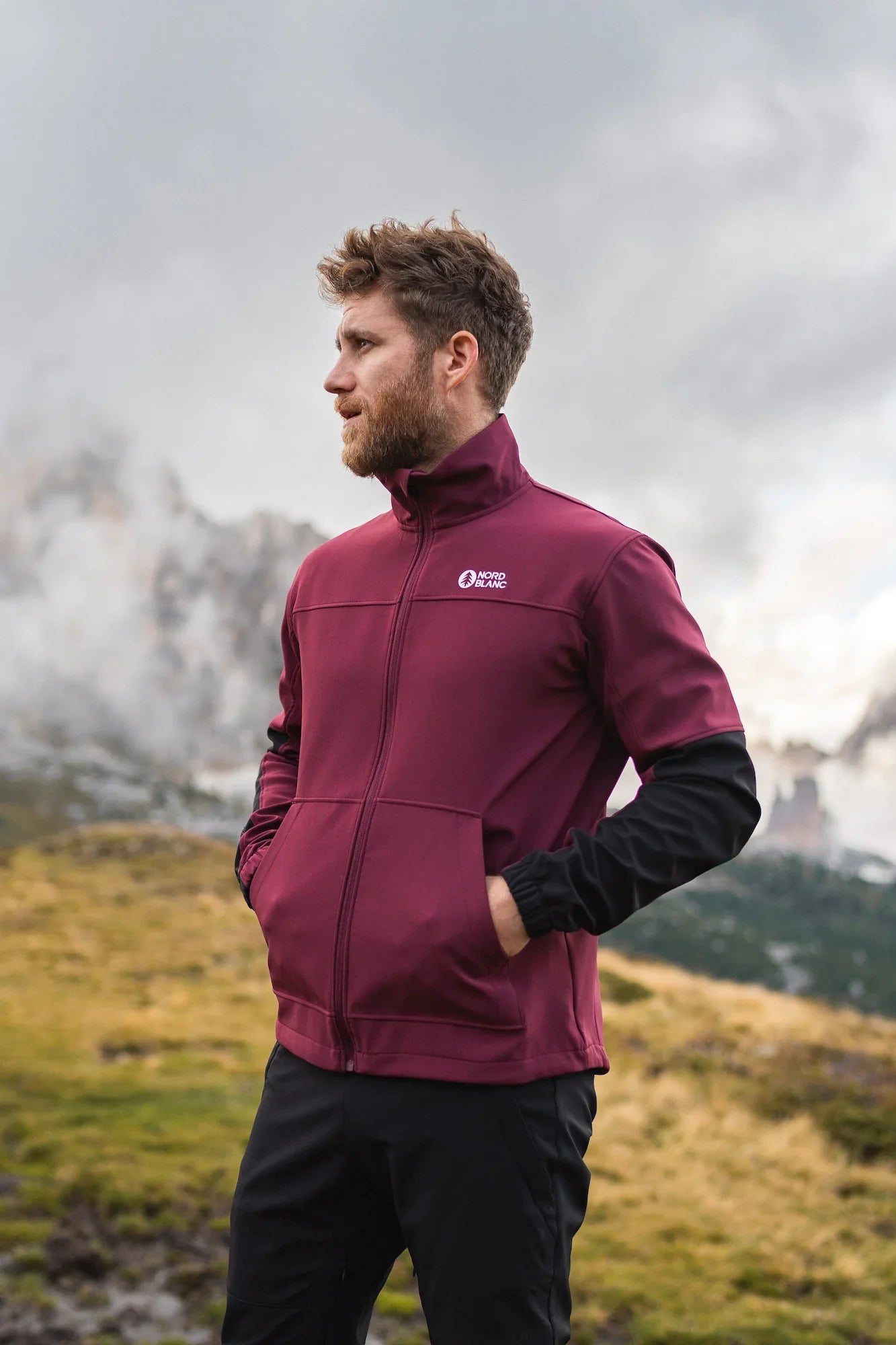 Softshell jopica moška - ENDEAVOR temno rdeča-3