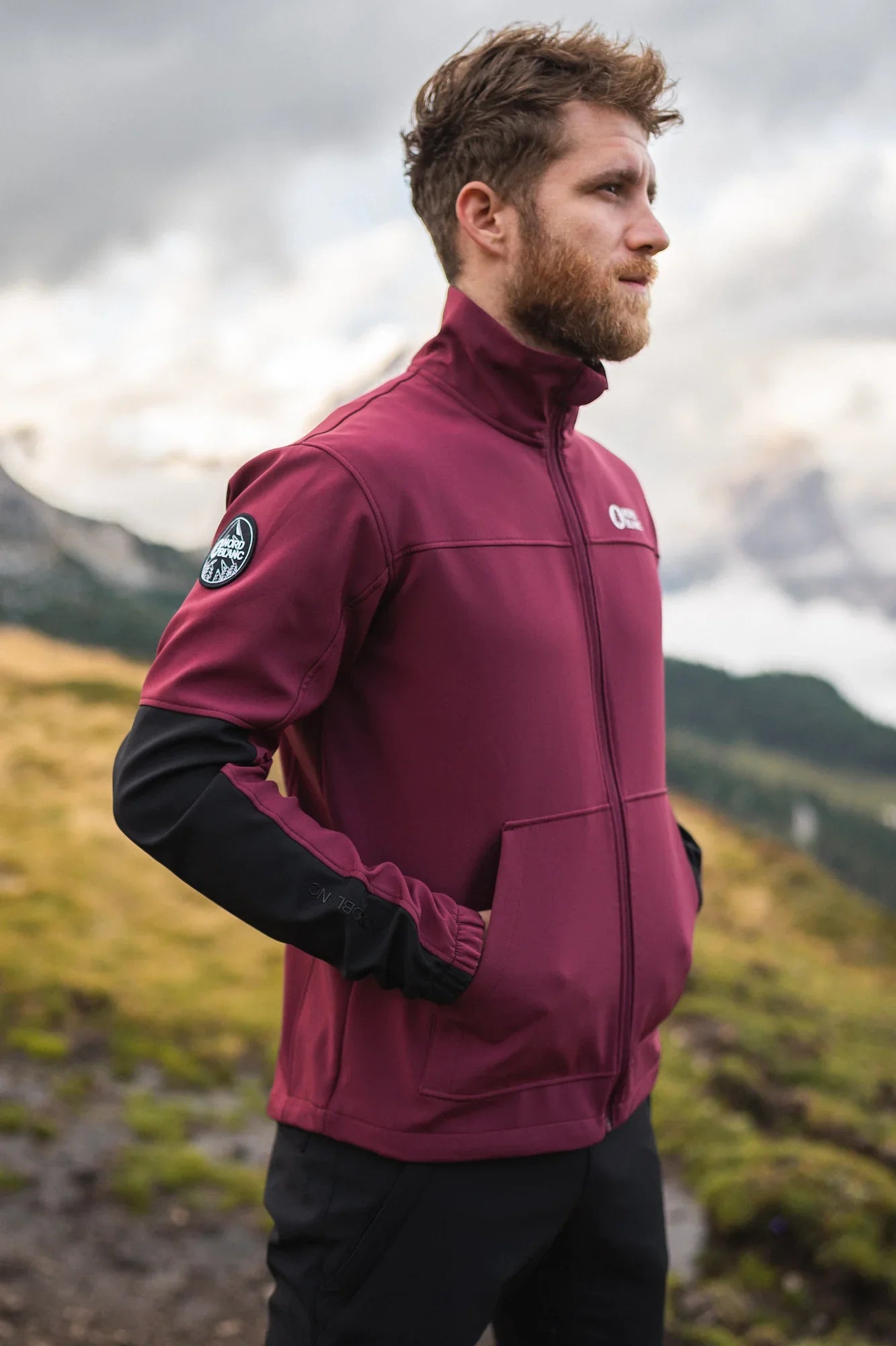 Softshell jopica moška - ENDEAVOR temno rdeča-4