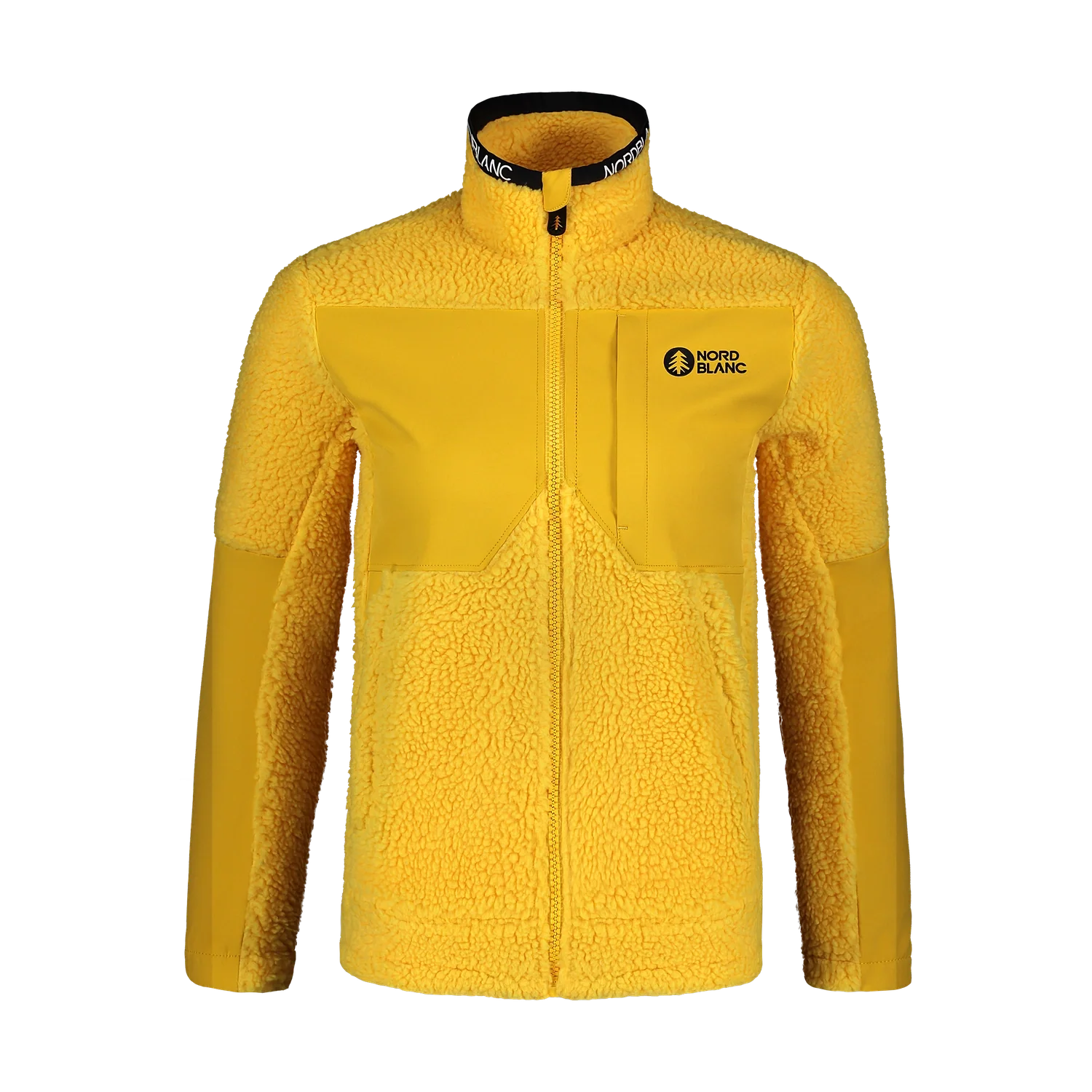 Jachetă din fleece Sherpa pentru femei - PENINSULA galbenă-1