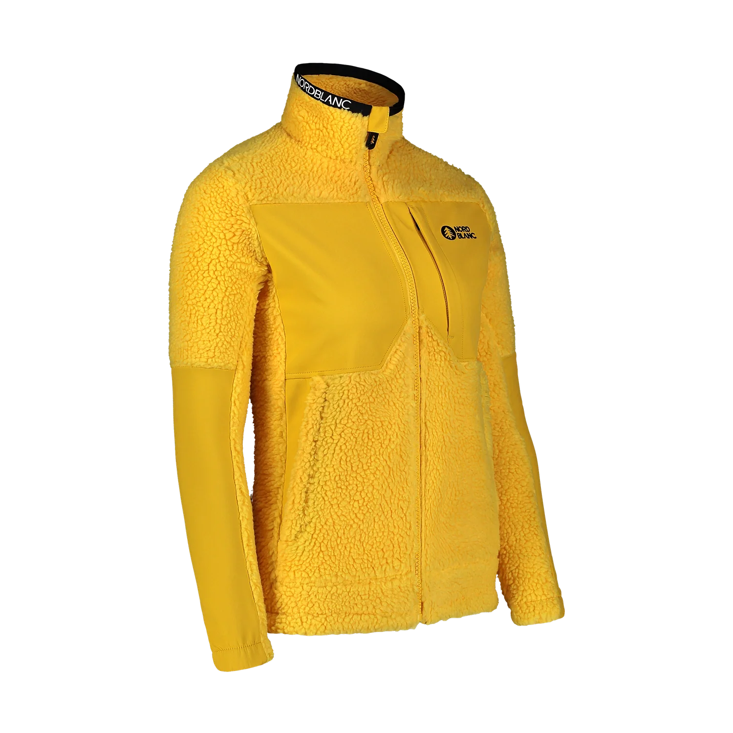 Jachetă din fleece Sherpa pentru femei - PENINSULA galbenă-2