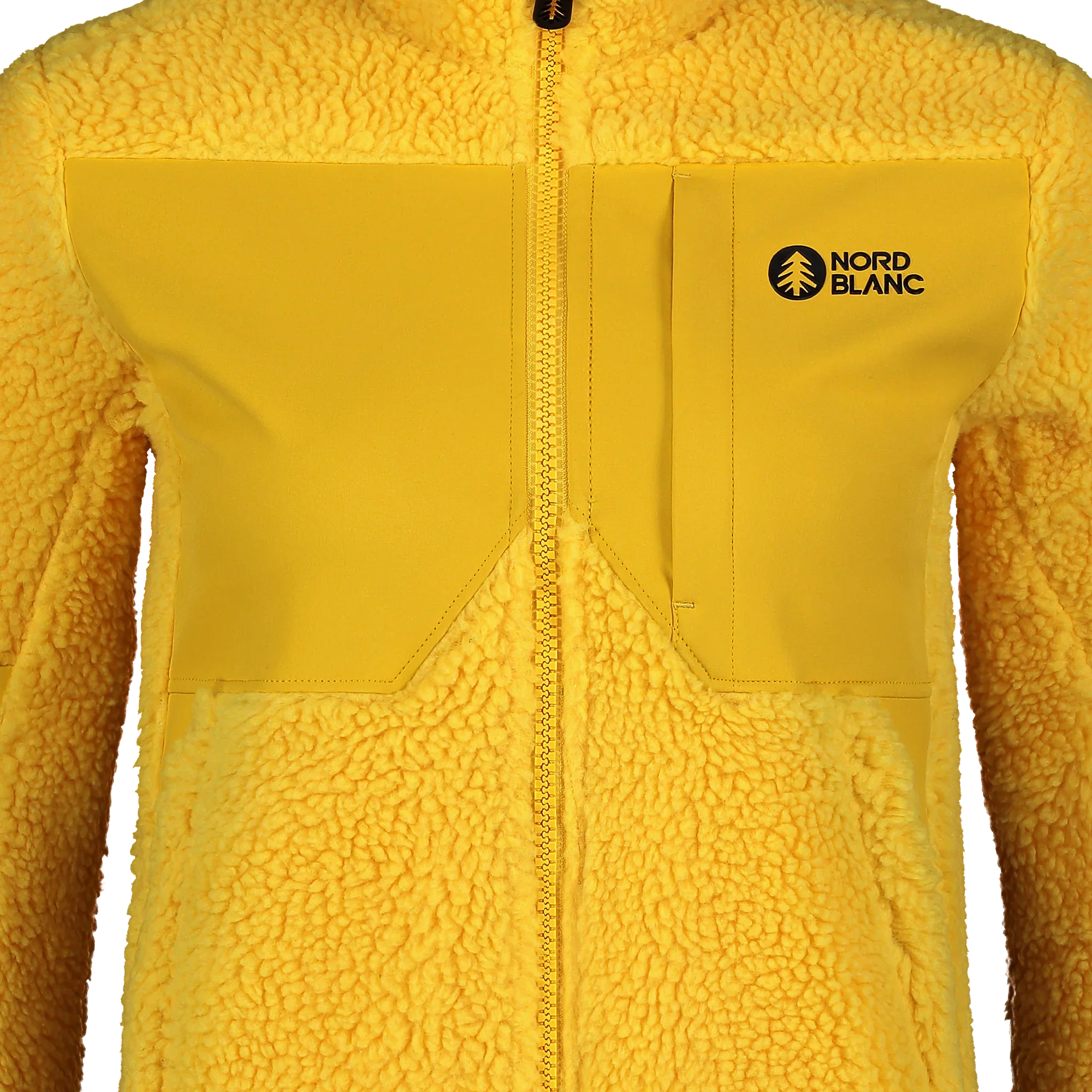 Jachetă din fleece Sherpa pentru femei - PENINSULA galbenă-8