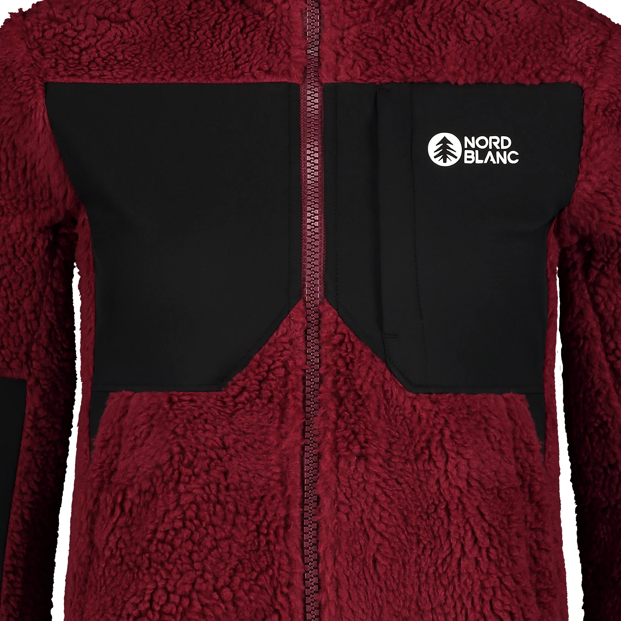 Jachetă din fleece Sherpa pentru femei - PENINSULA bordo-5
