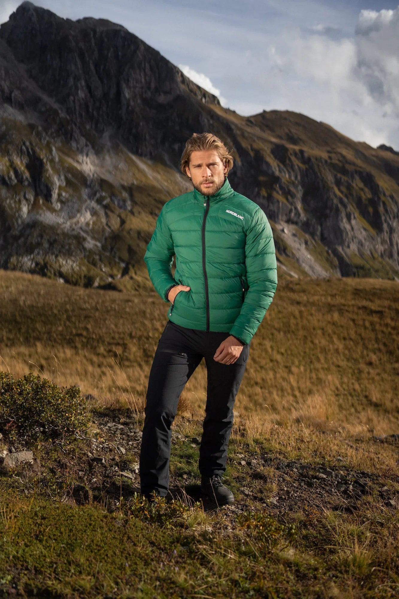 Quilted jacket men's - SPOT-ON green-3