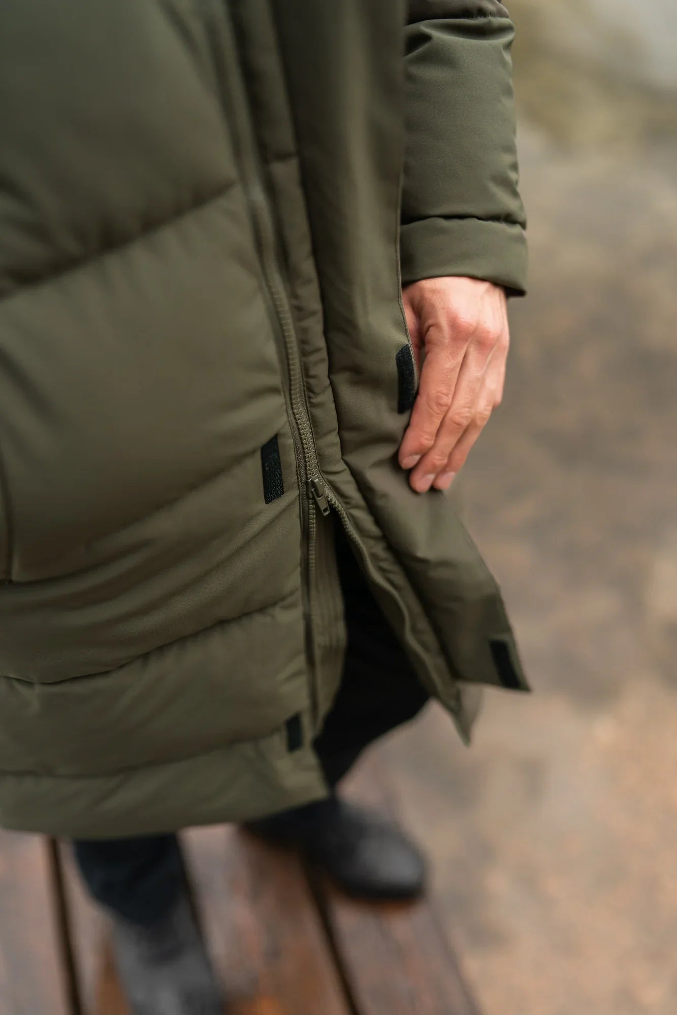 Vízálló télikabát férfi - HOOD khaki-5