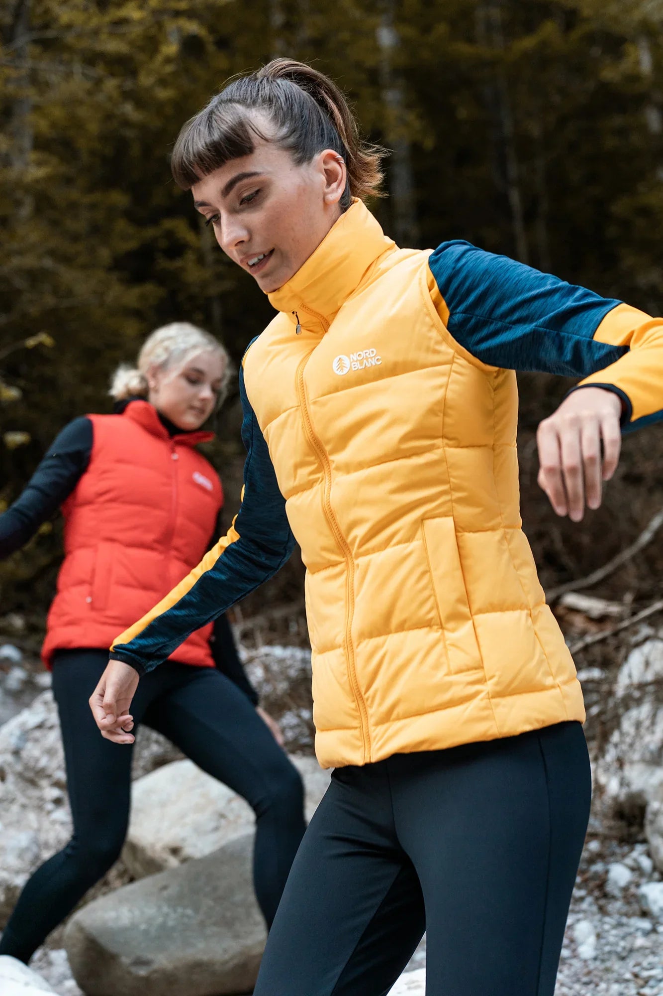 Winter vest women's - PANORAMIC yellow-3
