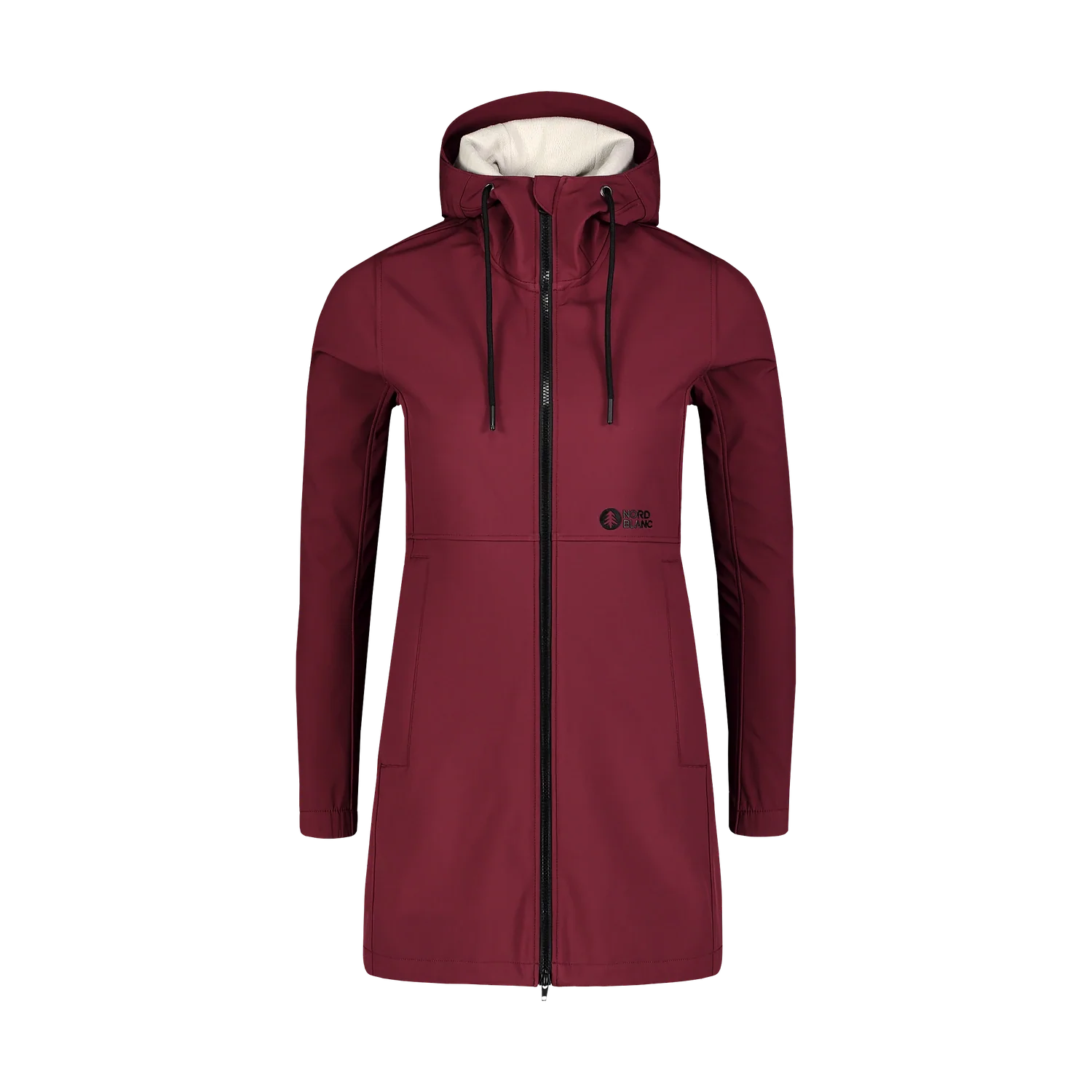 Geacă lungă softshell pentru femei - AMBLE bordo-1