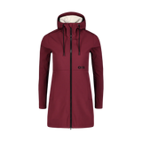Geacă lungă softshell pentru femei - AMBLE bordo