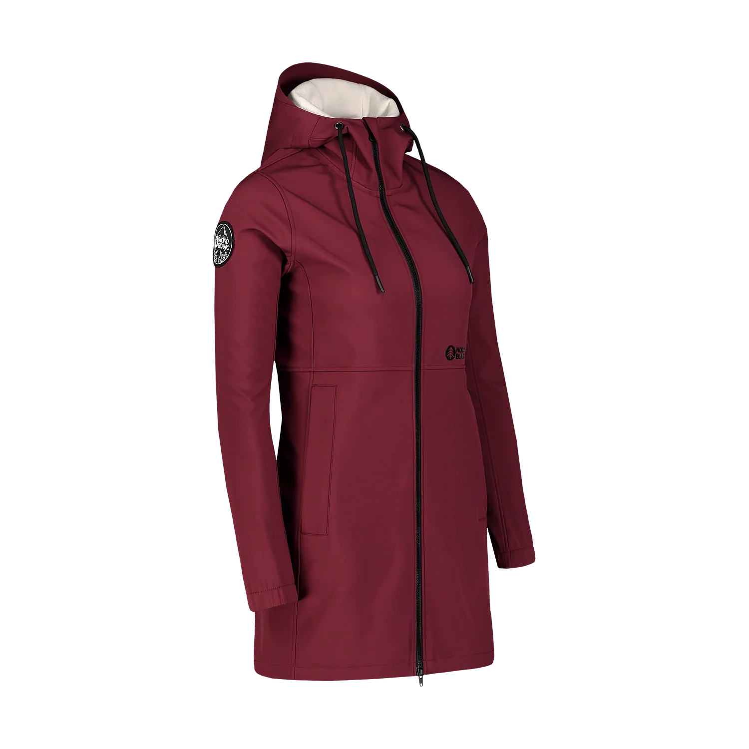 Geacă lungă softshell pentru femei - AMBLE bordo-2