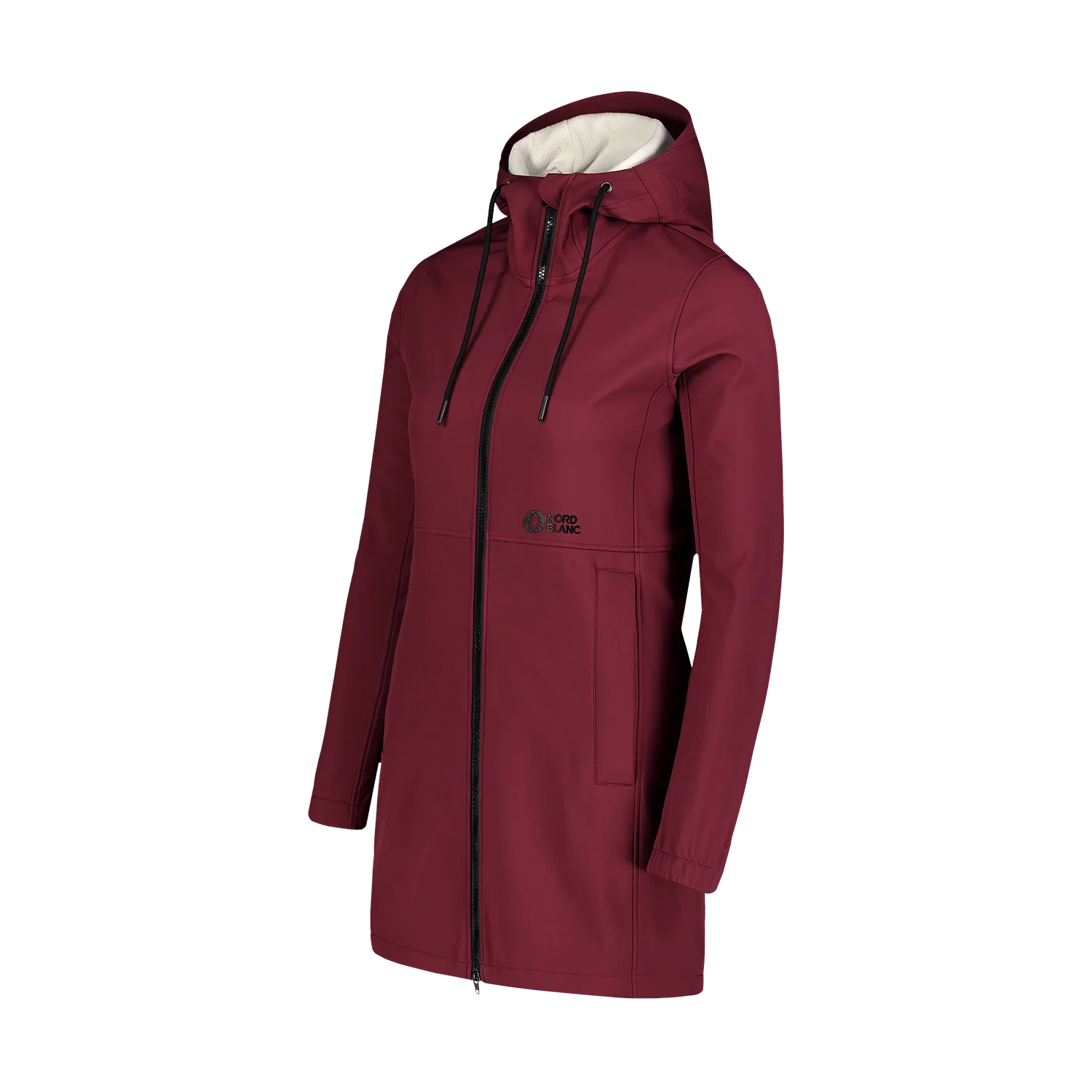 Geacă lungă softshell pentru femei - AMBLE bordo-3
