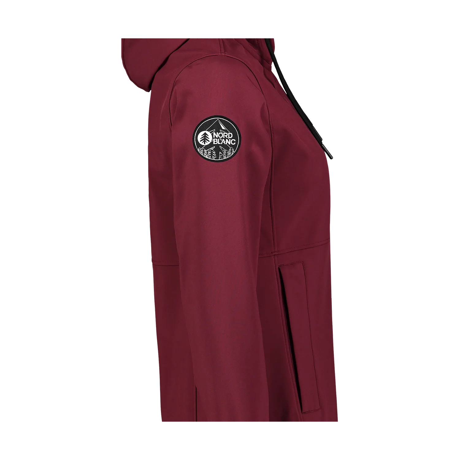 Geacă lungă softshell pentru femei - AMBLE bordo-4