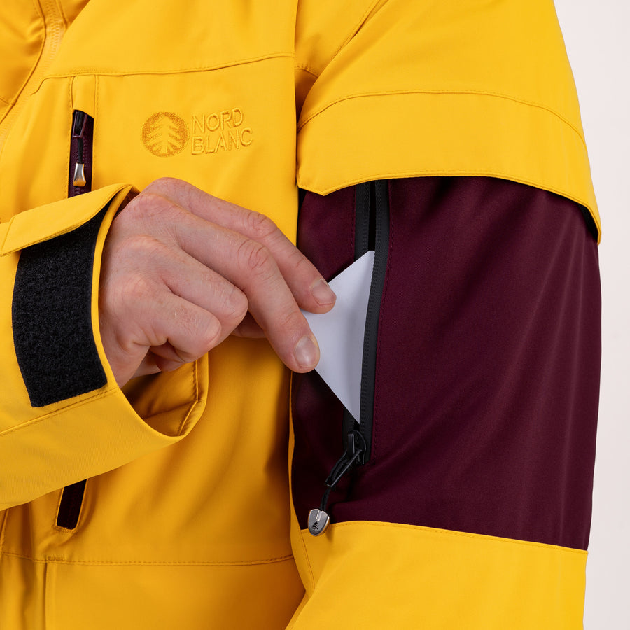 Ski pass pocket