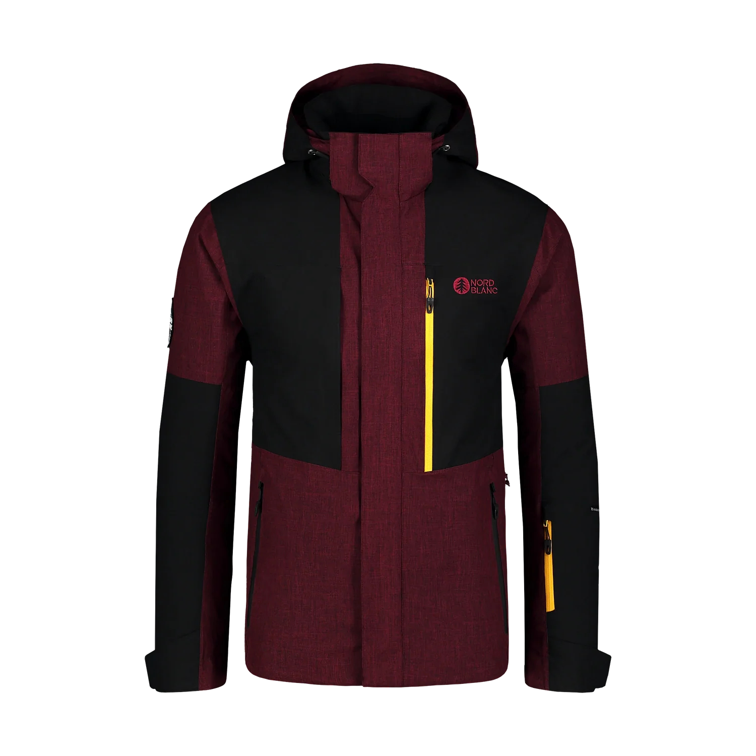 Ski jacket men's - CONTRASTY wine red-1
