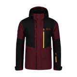 Ski jacket men's - CONTRASTY wine red
