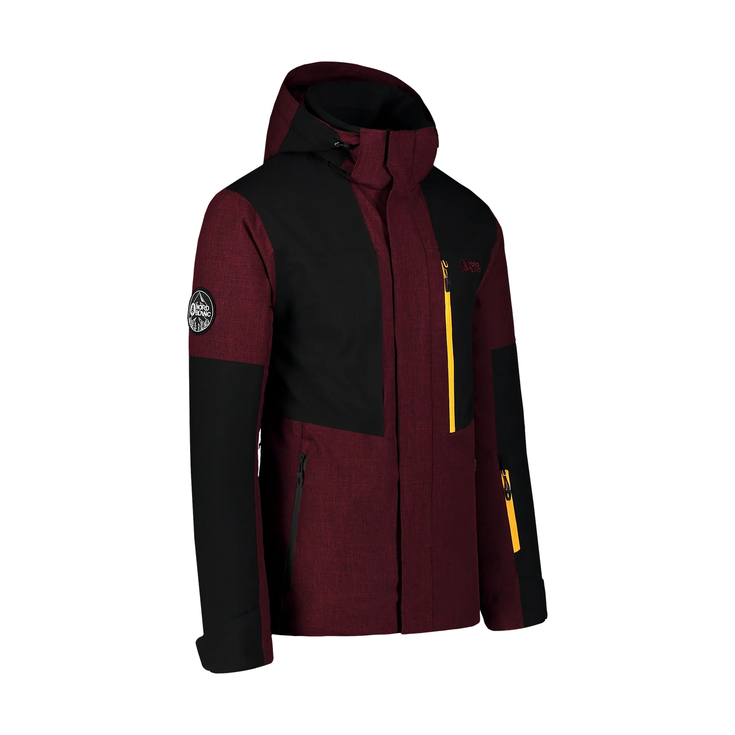 Ski jacket men's - CONTRASTY wine red-2