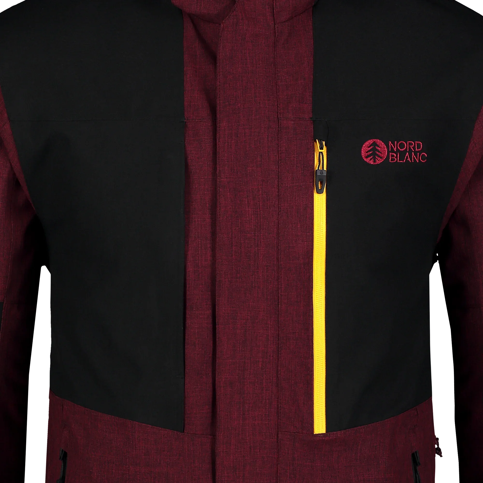 Ski jacket men's - CONTRASTY wine red-6