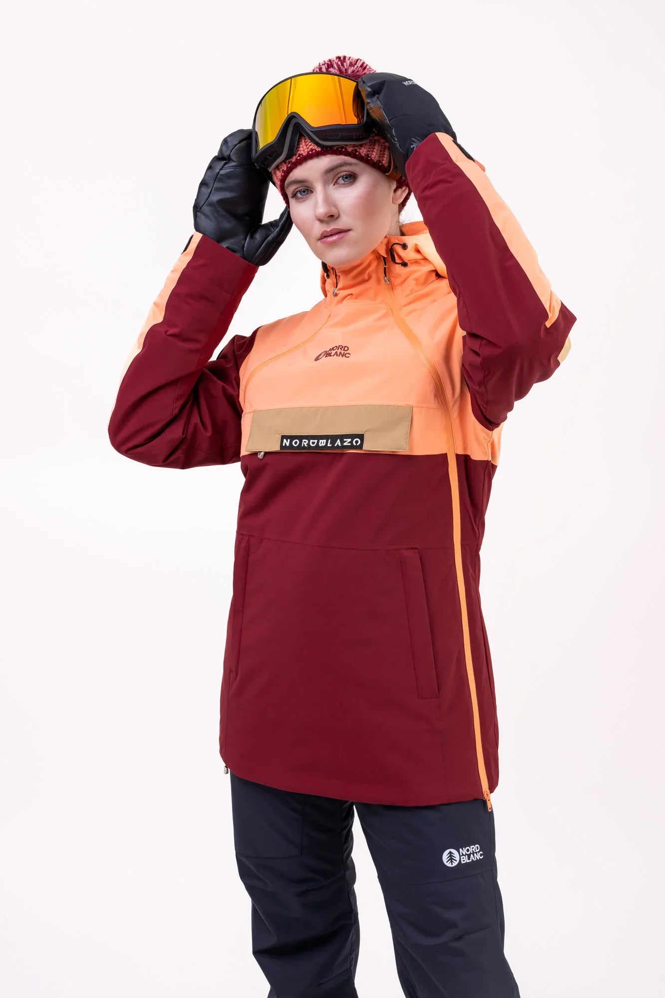 Snowboard anorak women's - SNOWSTORM orange-2