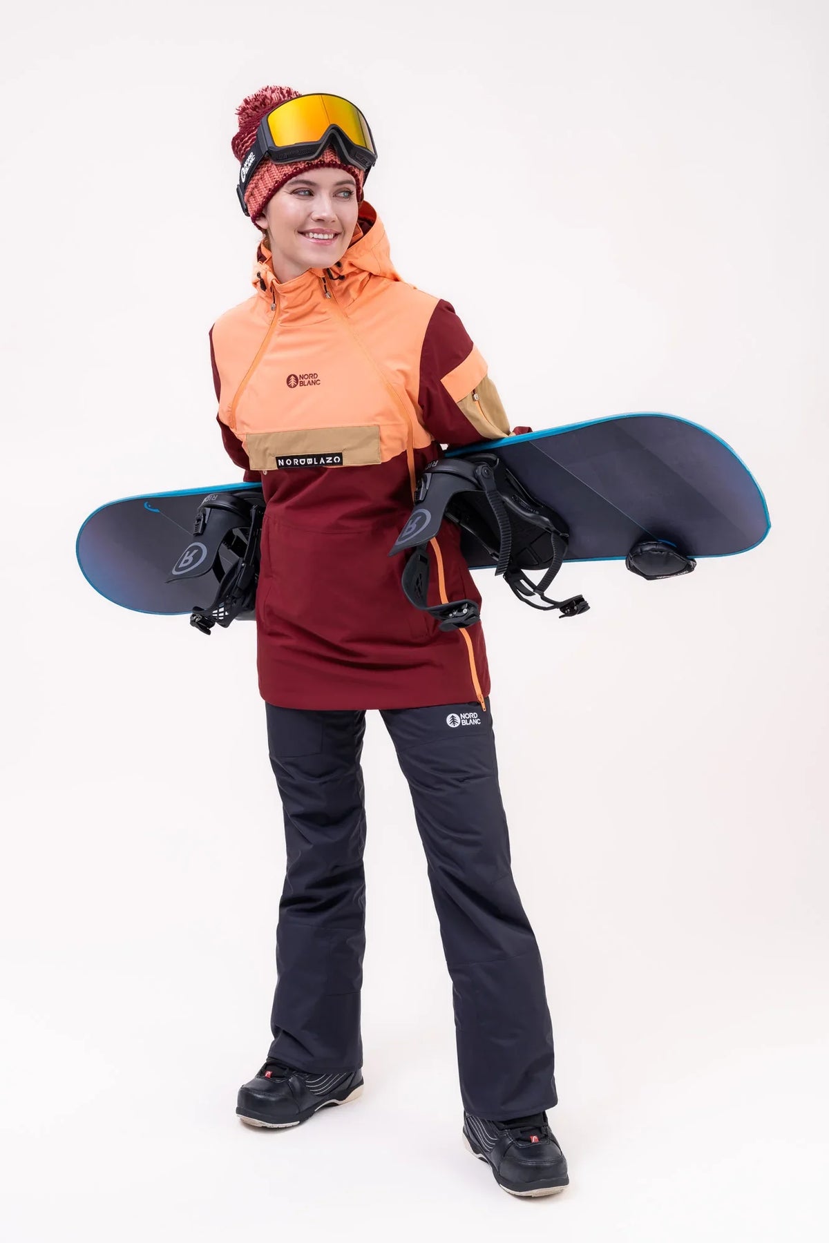 Snowboard anorak women's - SNOWSTORM orange-5
