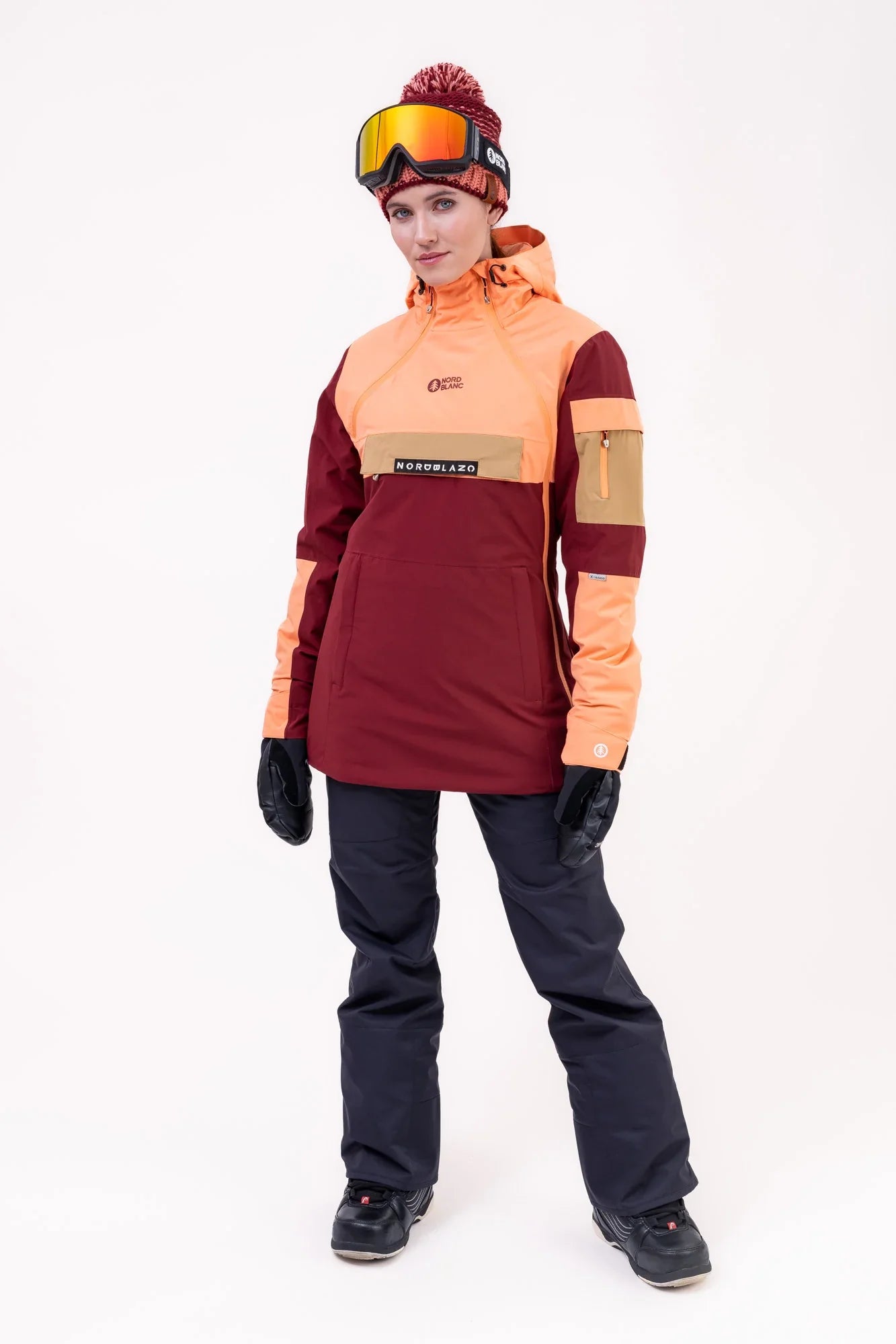 Snowboard anorak women's - SNOWSTORM orange-6